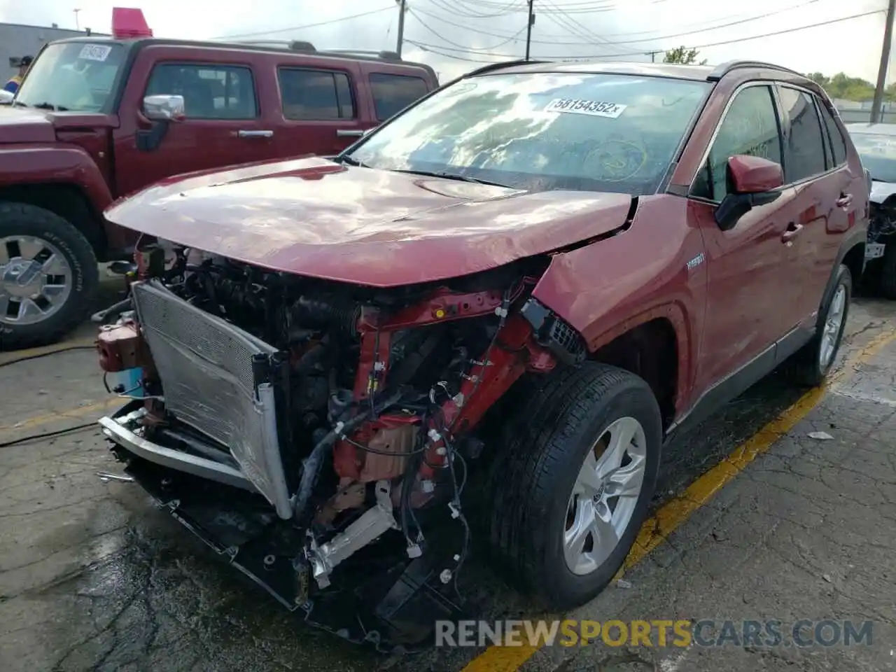 2 Photograph of a damaged car 2T3RWRFV8MW120496 TOYOTA RAV4 2021