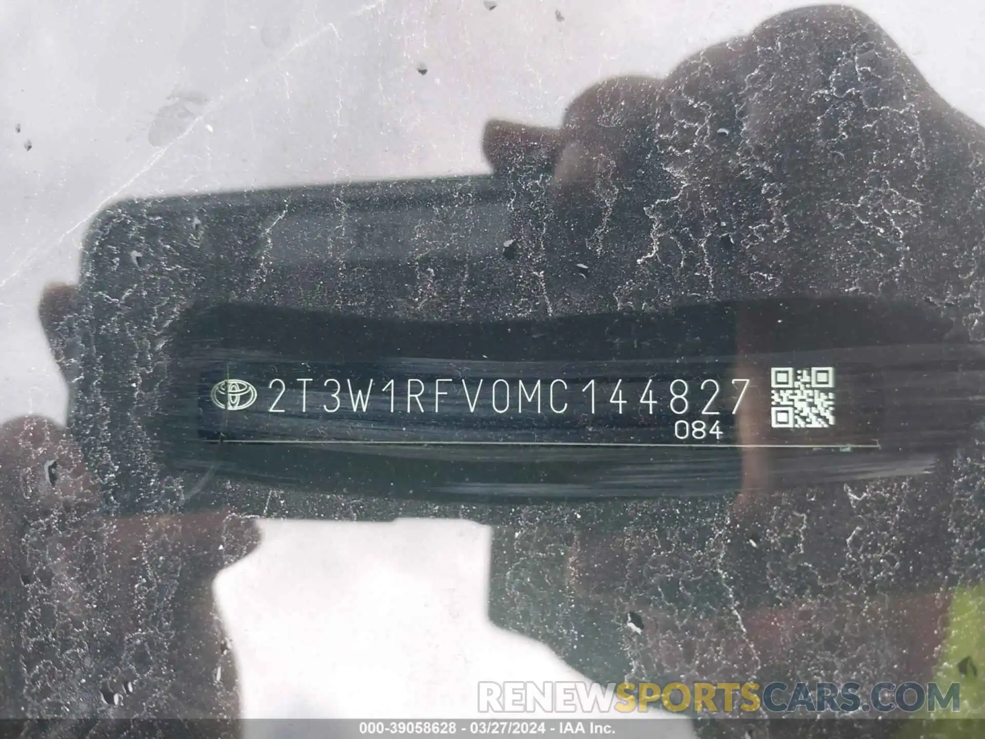 9 Фотография поврежденного автомобиля 2T3W1RFV0MC144827 TOYOTA RAV4 2021