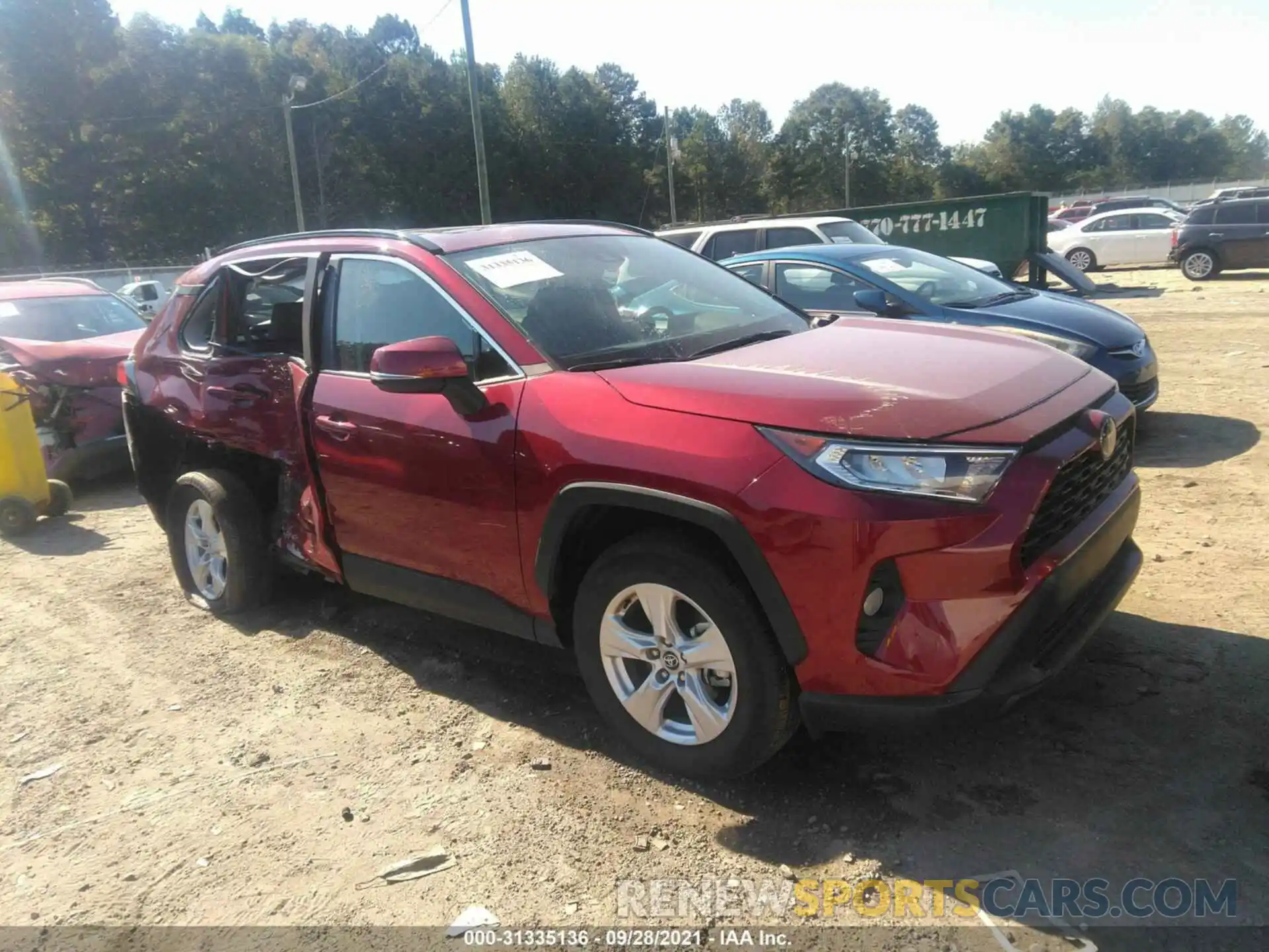 1 Photograph of a damaged car 2T3W1RFV0MW124463 TOYOTA RAV4 2021