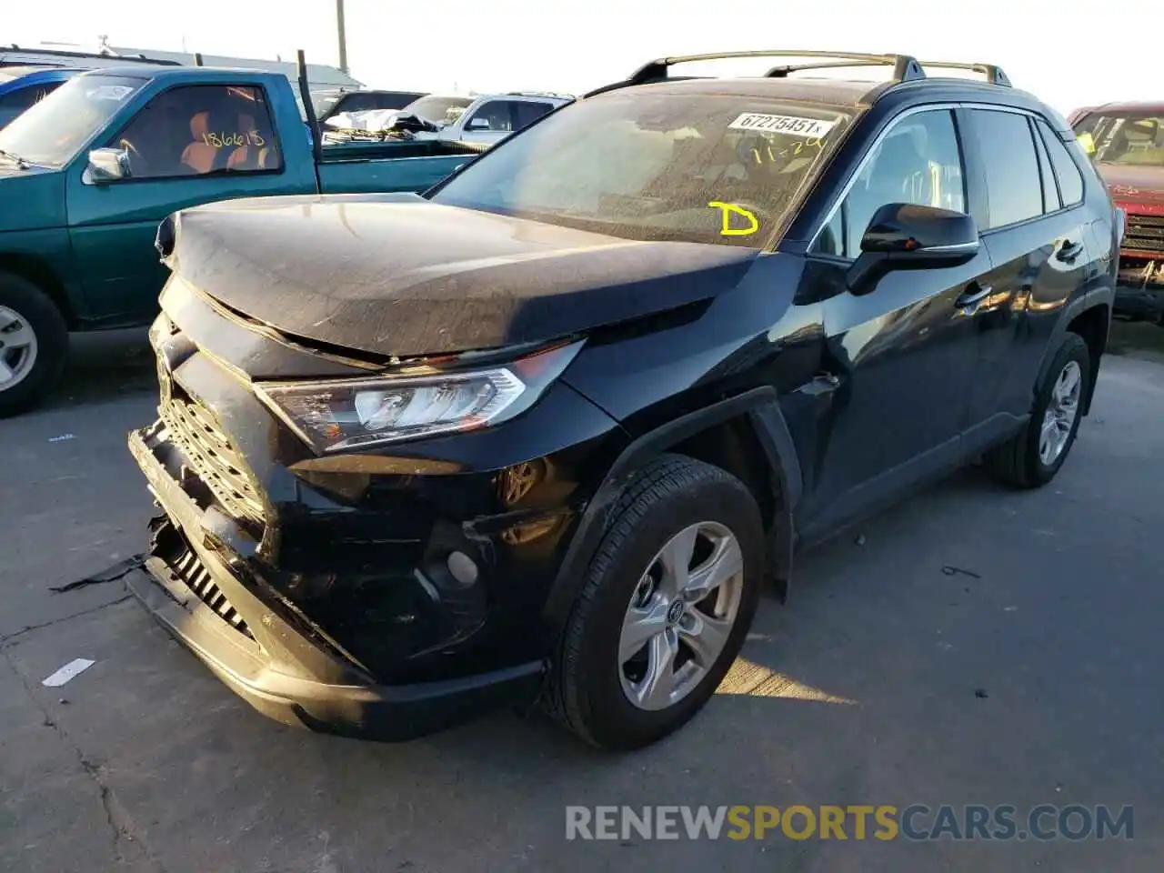 2 Photograph of a damaged car 2T3W1RFV1MC095847 TOYOTA RAV4 2021