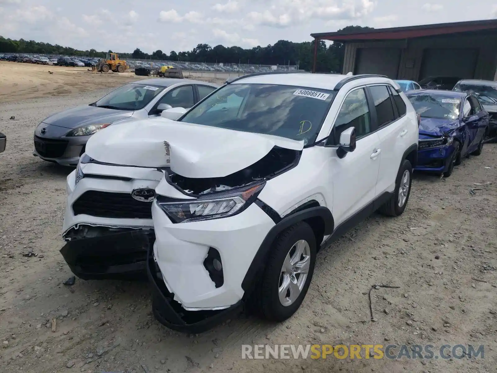 2 Photograph of a damaged car 2T3W1RFV1MW110278 TOYOTA RAV4 2021