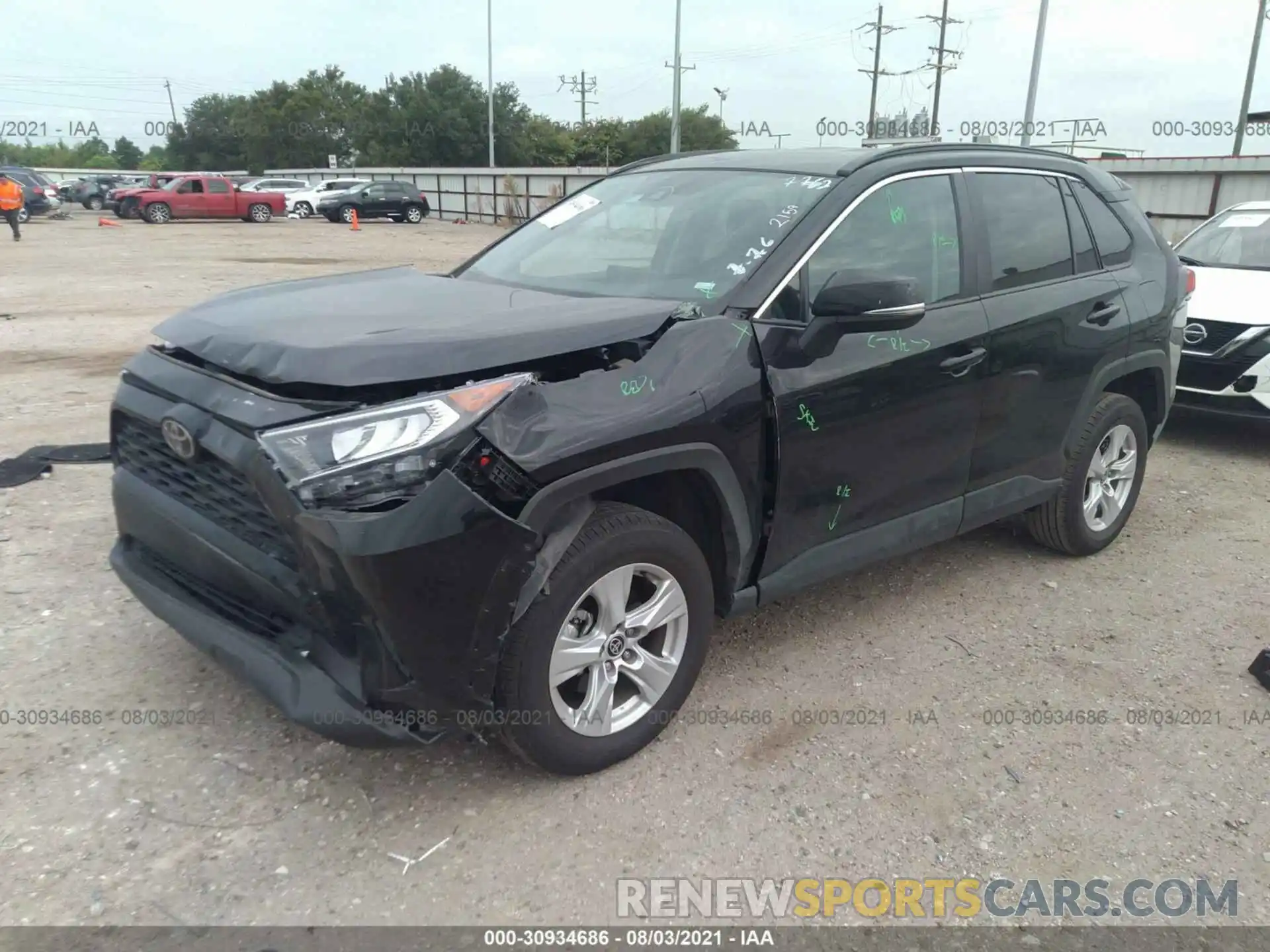 2 Фотография поврежденного автомобиля 2T3W1RFV3MW127762 TOYOTA RAV4 2021