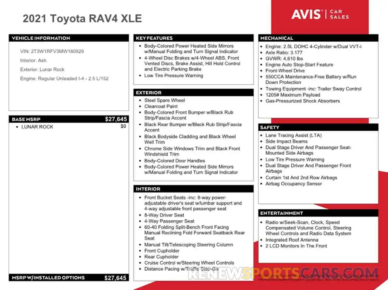 10 Фотография поврежденного автомобиля 2T3W1RFV3MW180929 TOYOTA RAV4 2021