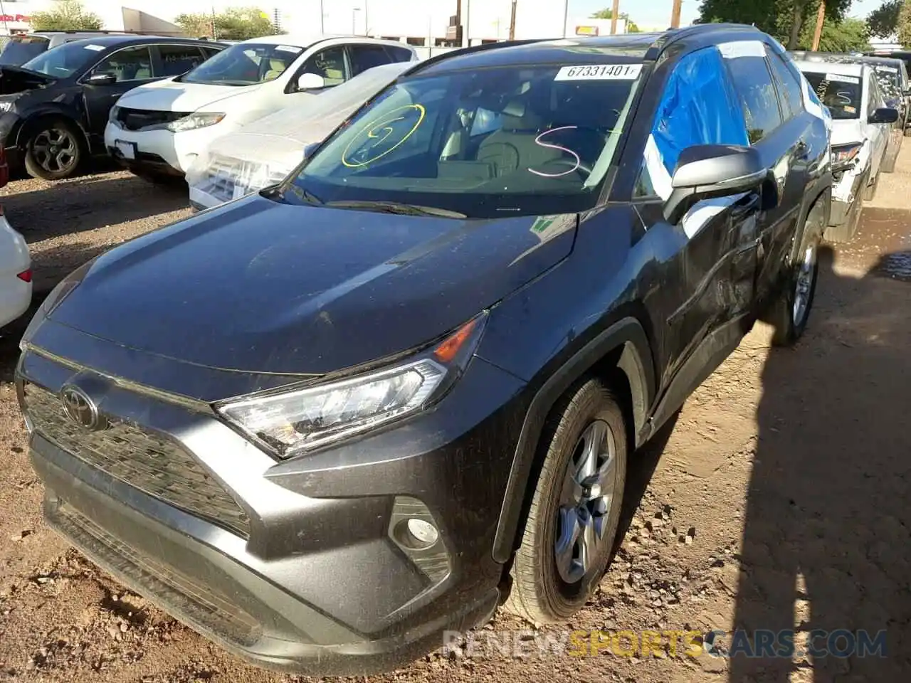 2 Photograph of a damaged car 2T3W1RFV4MC109613 TOYOTA RAV4 2021