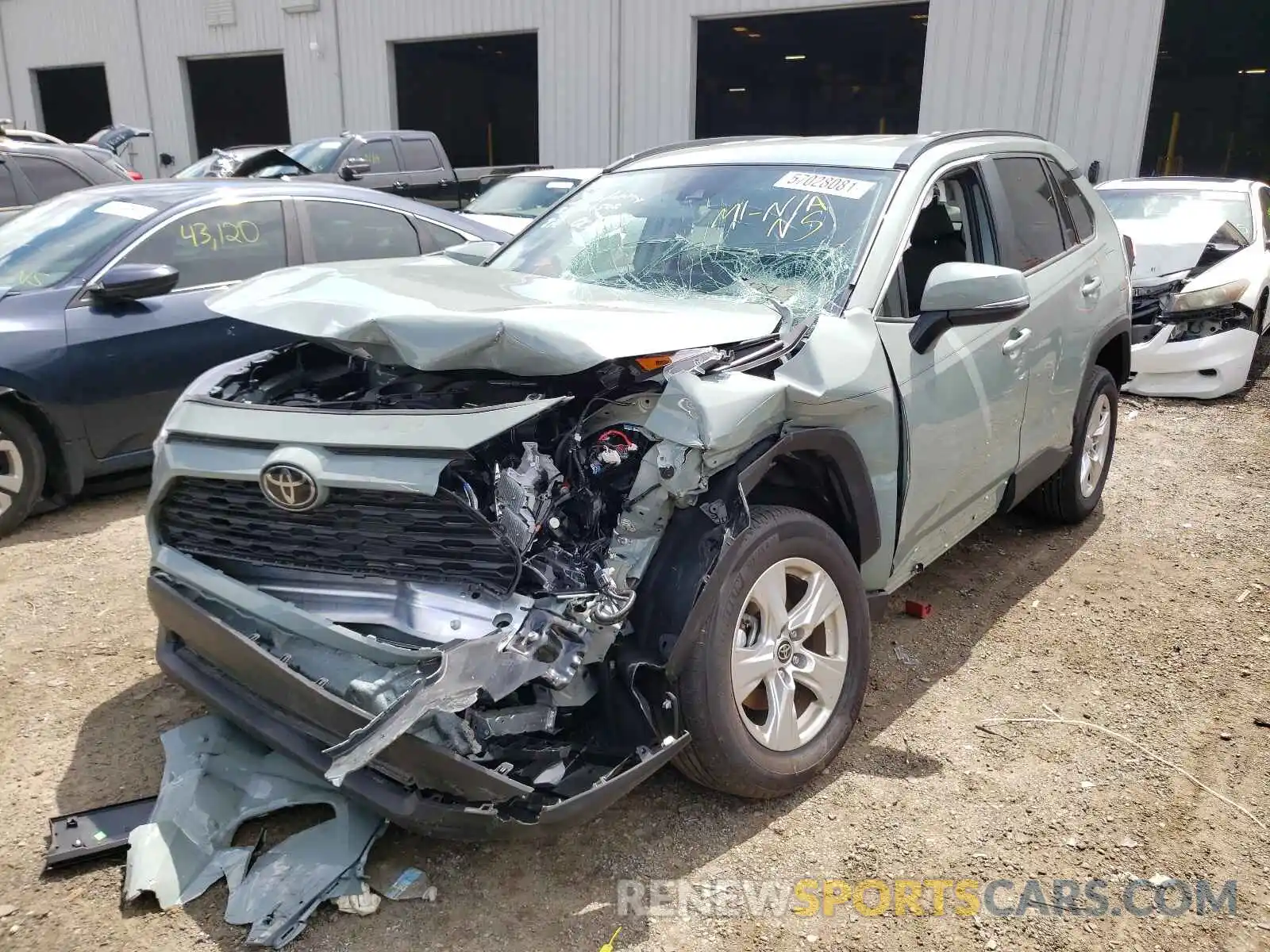 2 Photograph of a damaged car 2T3W1RFV4MW147373 TOYOTA RAV4 2021