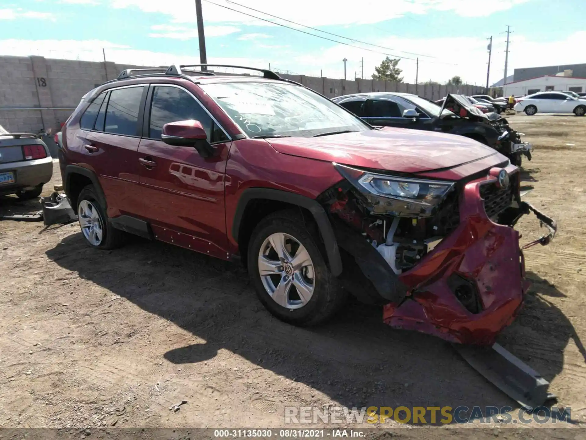 1 Photograph of a damaged car 2T3W1RFV4MW167137 TOYOTA RAV4 2021