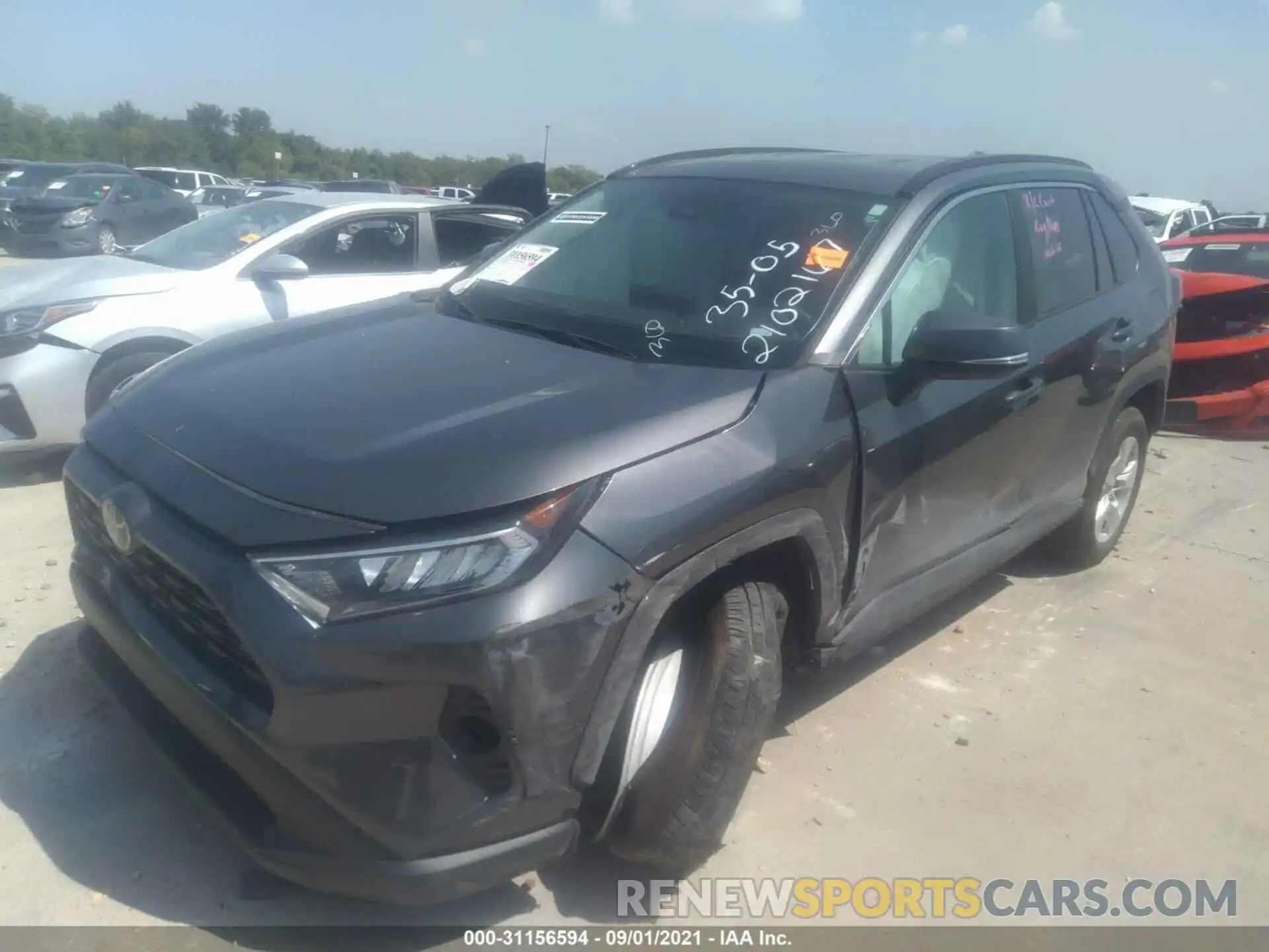 2 Photograph of a damaged car 2T3W1RFV7MC102395 TOYOTA RAV4 2021