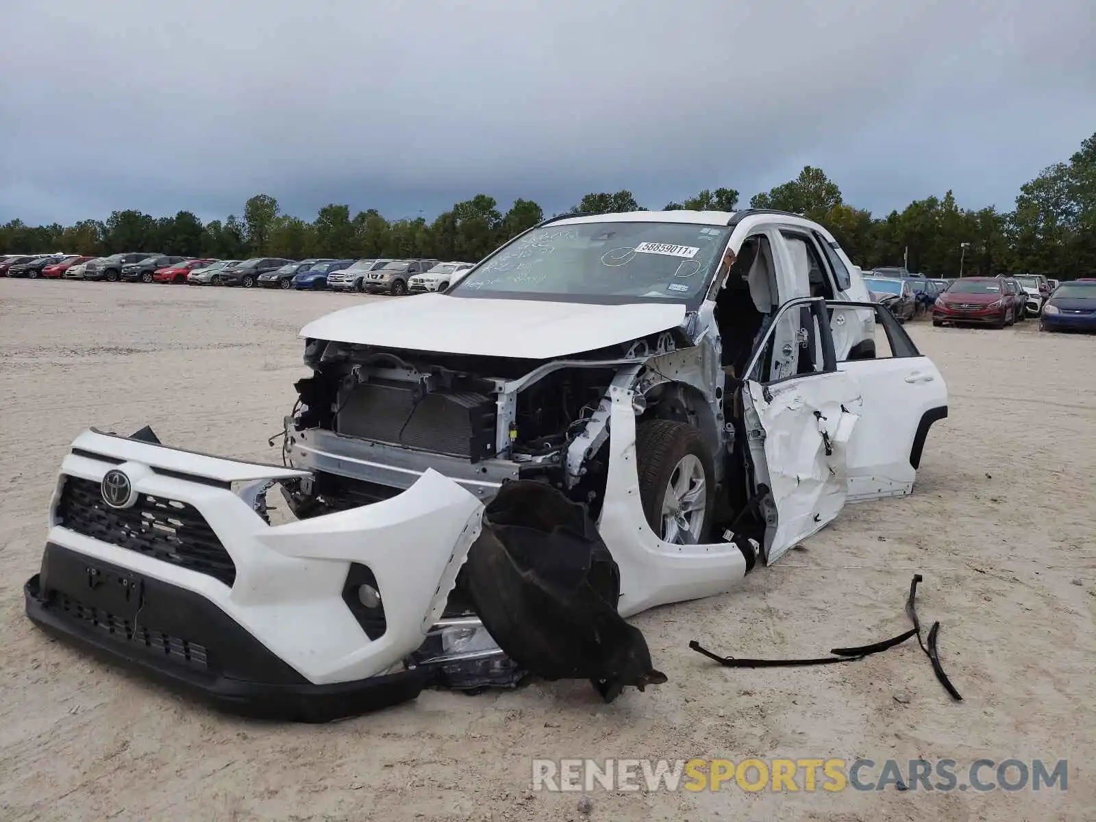 2 Photograph of a damaged car 2T3W1RFV7MW105411 TOYOTA RAV4 2021