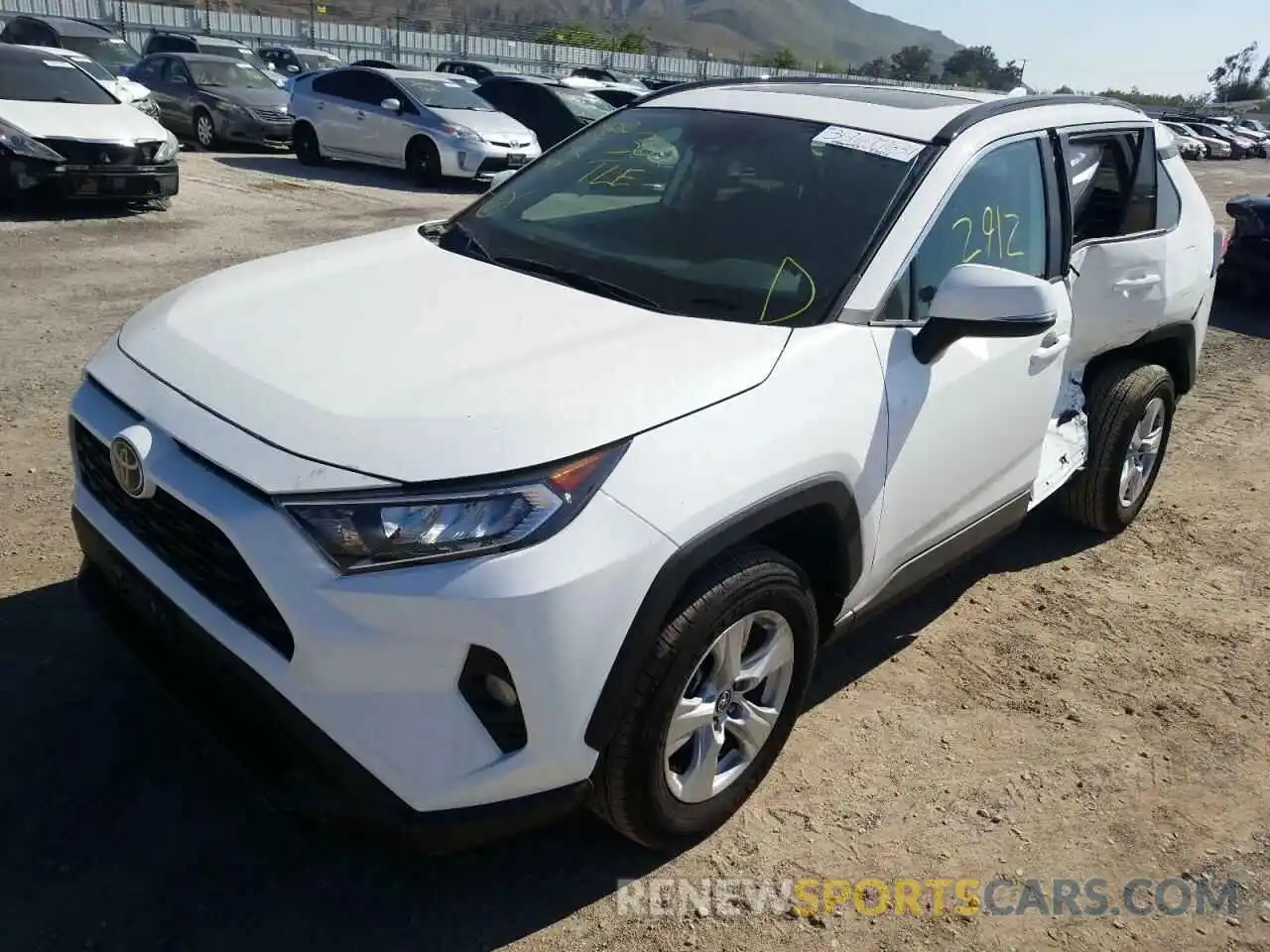 2 Photograph of a damaged car 2T3W1RFV7MW107238 TOYOTA RAV4 2021