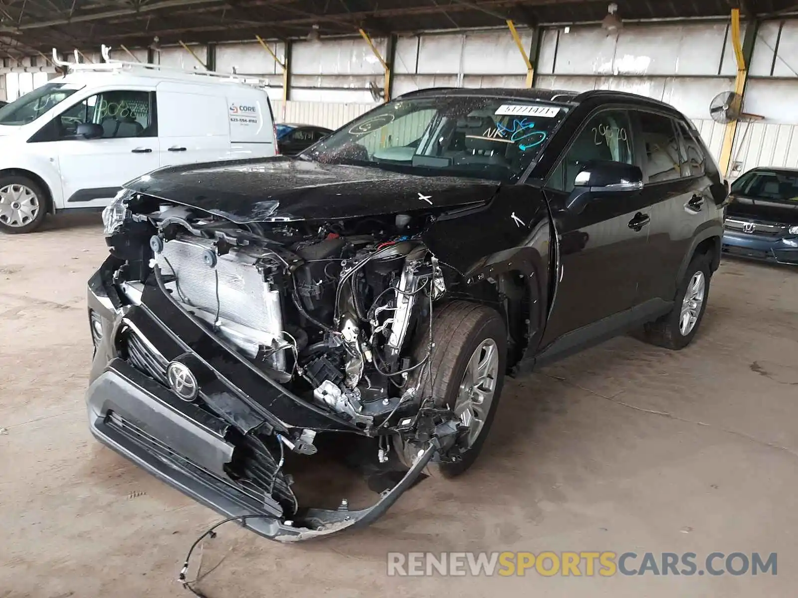 2 Photograph of a damaged car 2T3W1RFV7MW111290 TOYOTA RAV4 2021