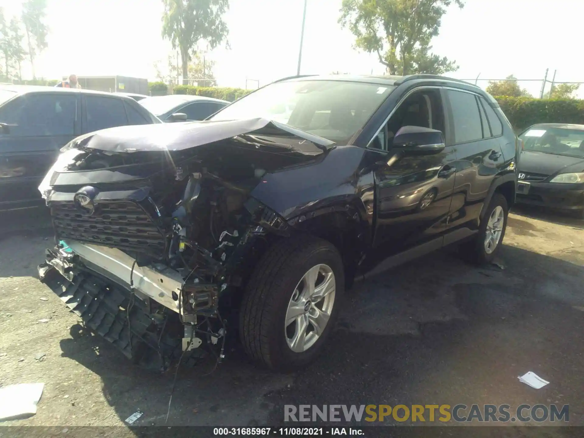 2 Photograph of a damaged car 2T3W1RFV8MW122458 TOYOTA RAV4 2021