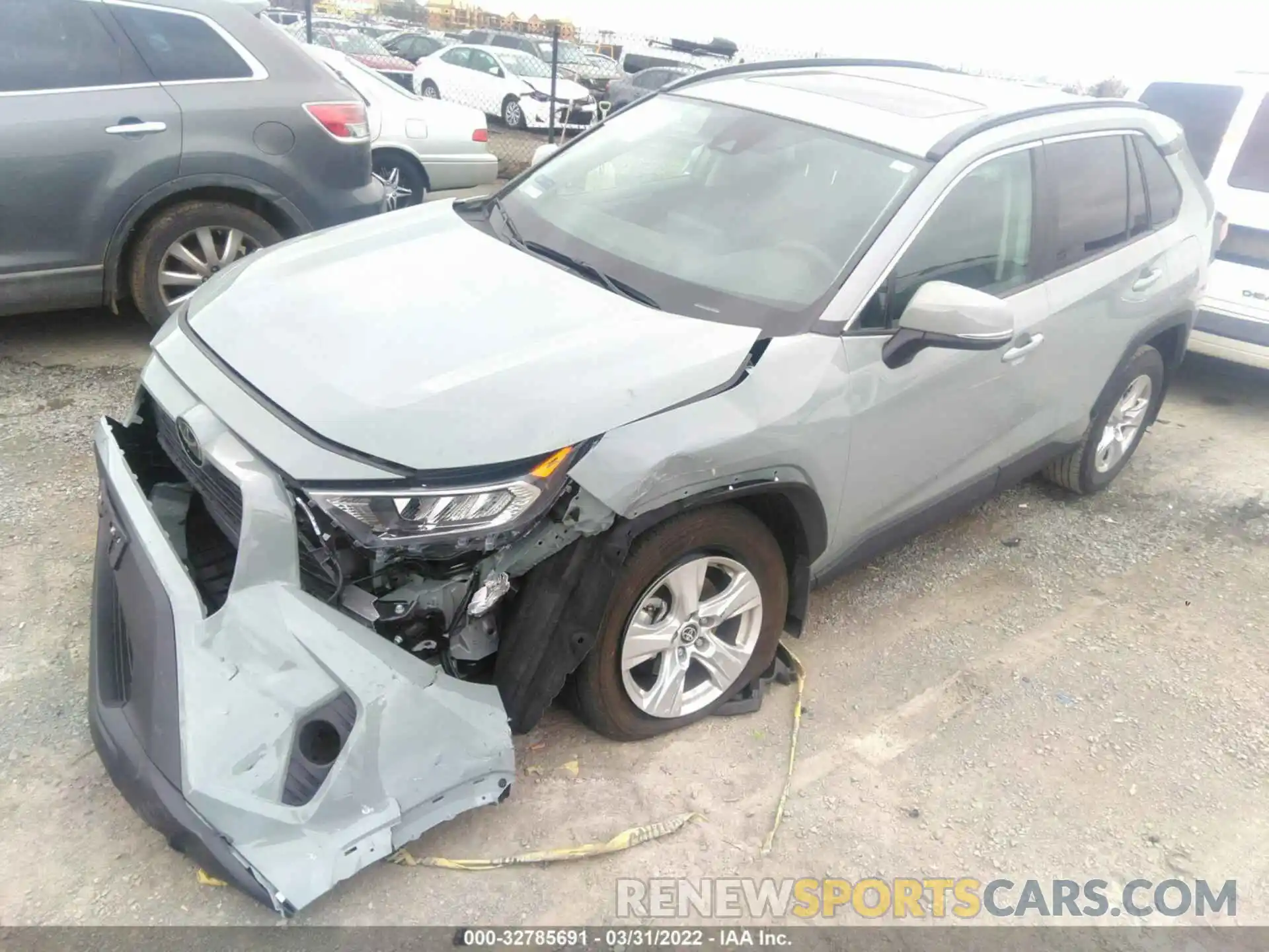 2 Photograph of a damaged car 2T3W1RFV8MW135372 TOYOTA RAV4 2021