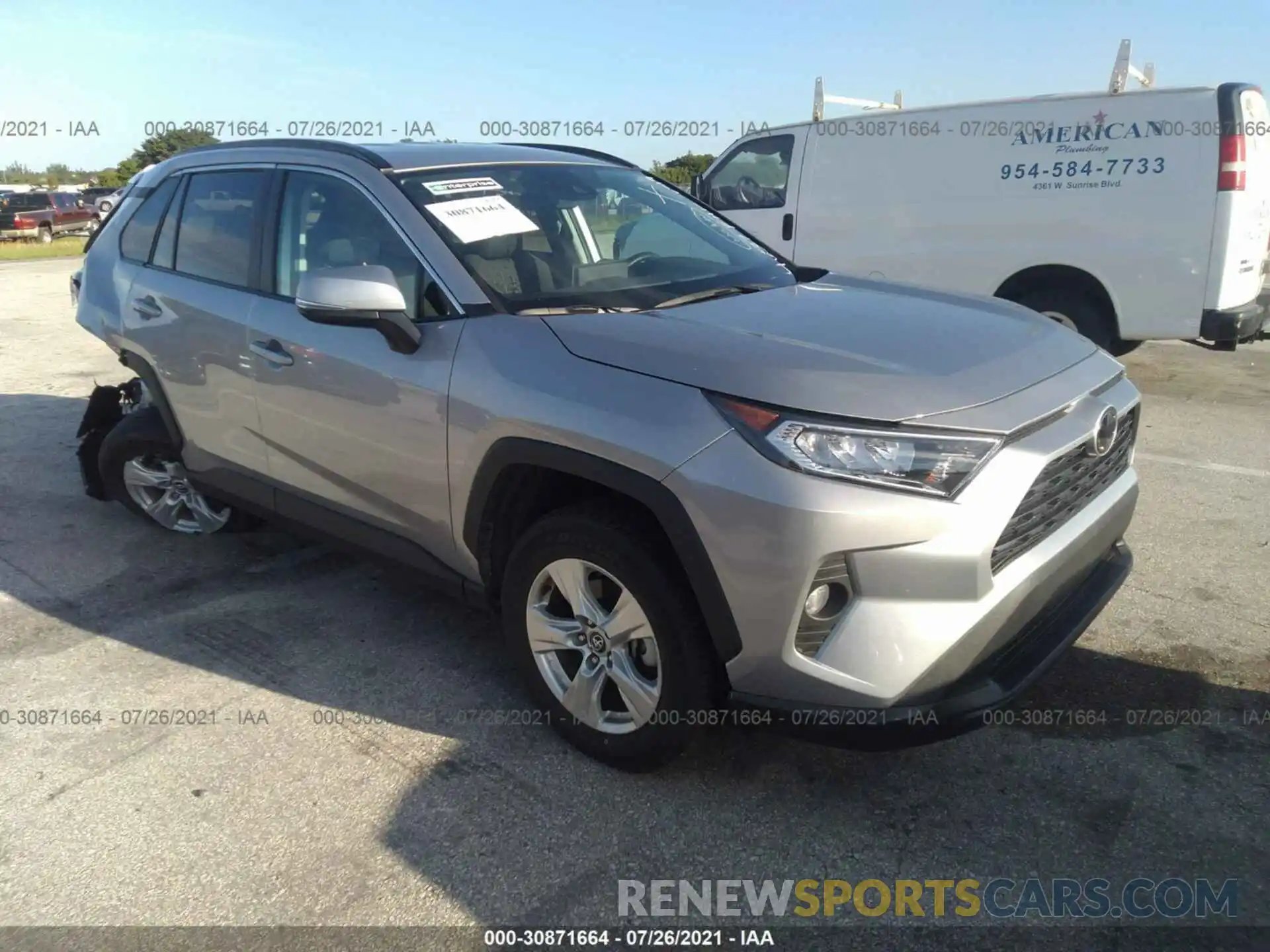 1 Photograph of a damaged car 2T3W1RFVXMC104657 TOYOTA RAV4 2021