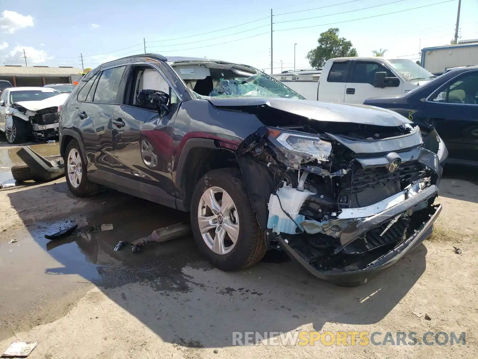 1 Photograph of a damaged car 2T3W1RFVXMW105256 TOYOTA RAV4 2021