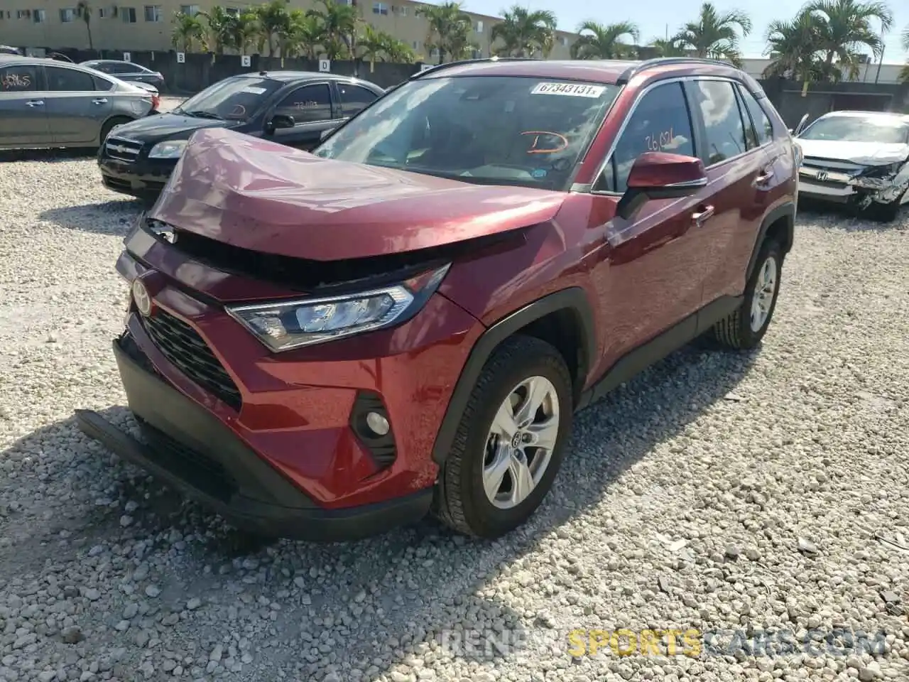 2 Photograph of a damaged car 2T3W1RFVXMW121747 TOYOTA RAV4 2021