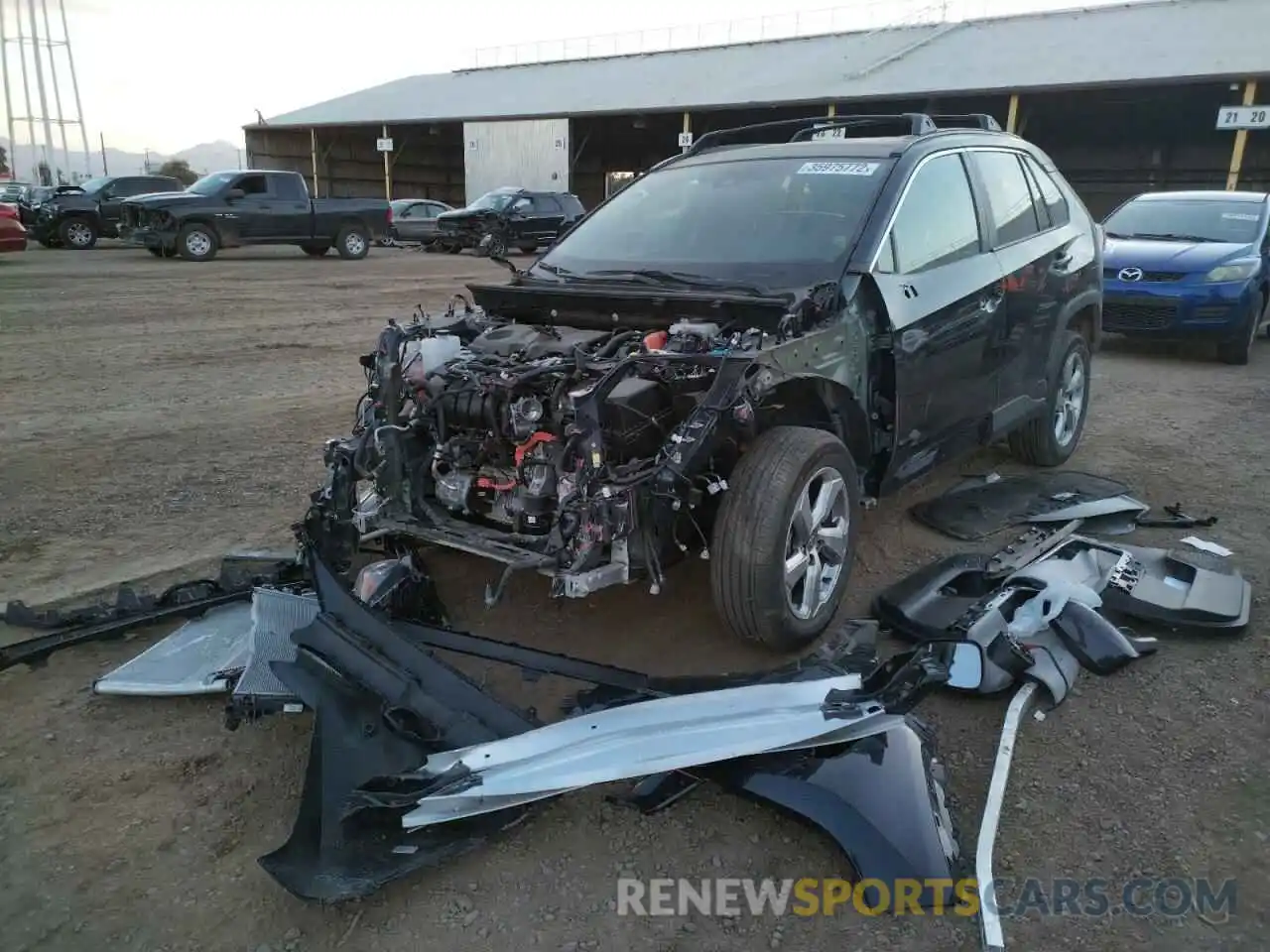 2 Photograph of a damaged car 4T3B6RFV1MU043648 TOYOTA RAV4 2021