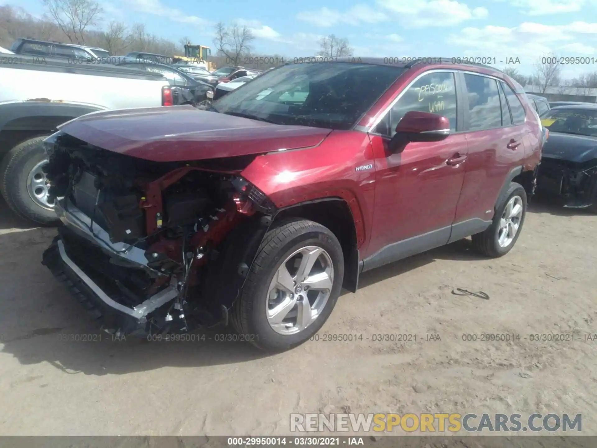 2 Photograph of a damaged car 4T3B6RFV2MU019701 TOYOTA RAV4 2021