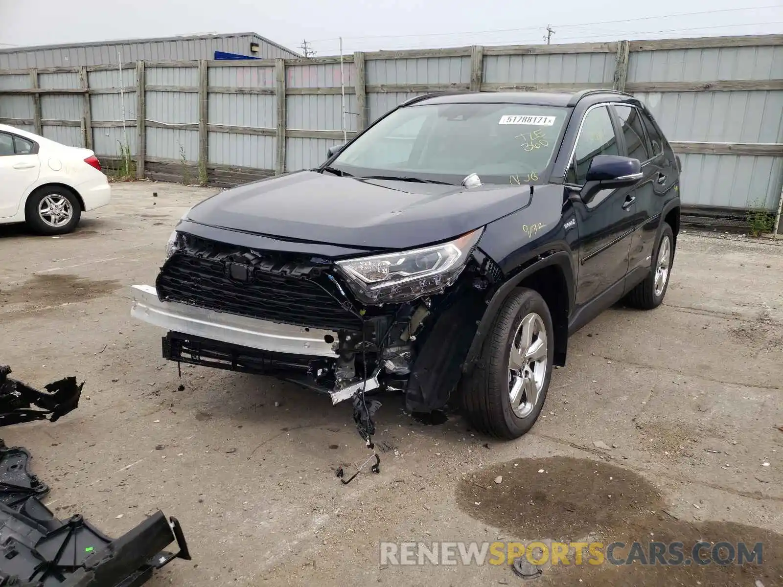 2 Photograph of a damaged car 4T3B6RFV2MU045313 TOYOTA RAV4 2021