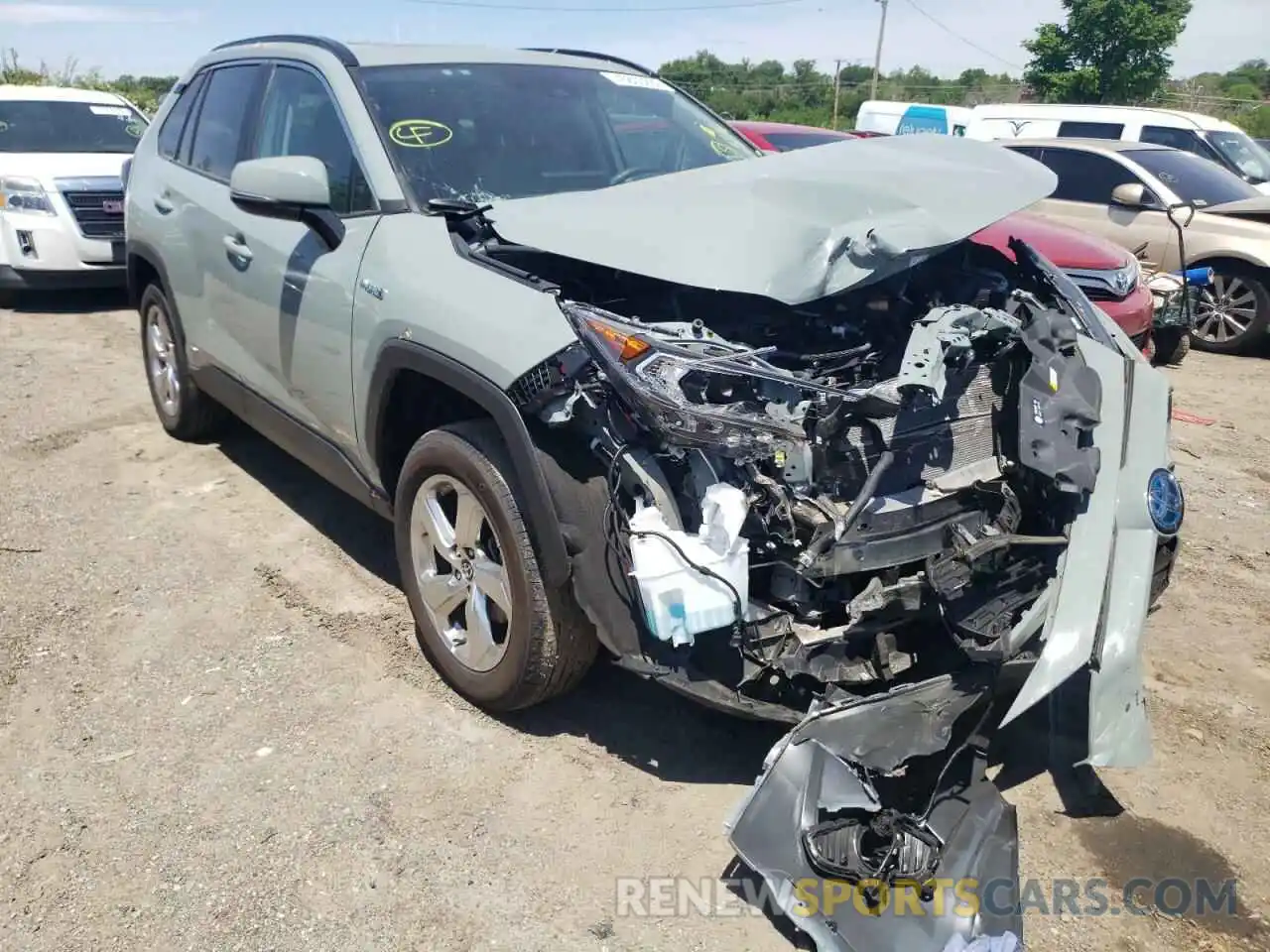 1 Photograph of a damaged car 4T3B6RFV7MU029382 TOYOTA RAV4 2021