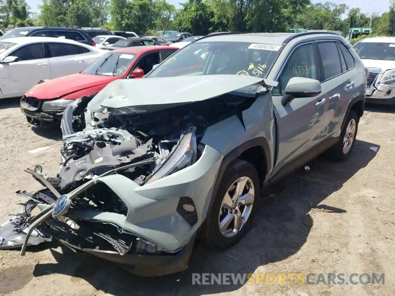 2 Photograph of a damaged car 4T3B6RFV7MU029382 TOYOTA RAV4 2021