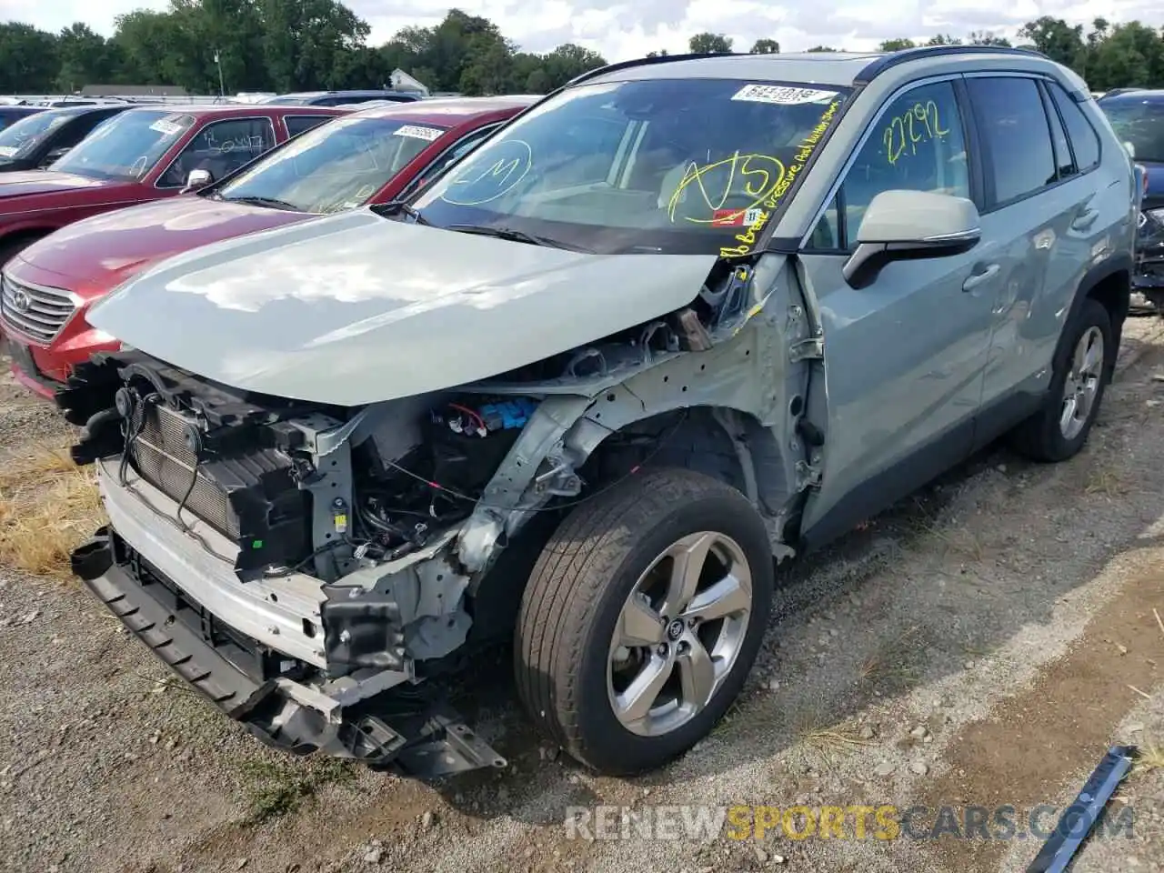 2 Photograph of a damaged car 4T3B6RFV8MU018164 TOYOTA RAV4 2021