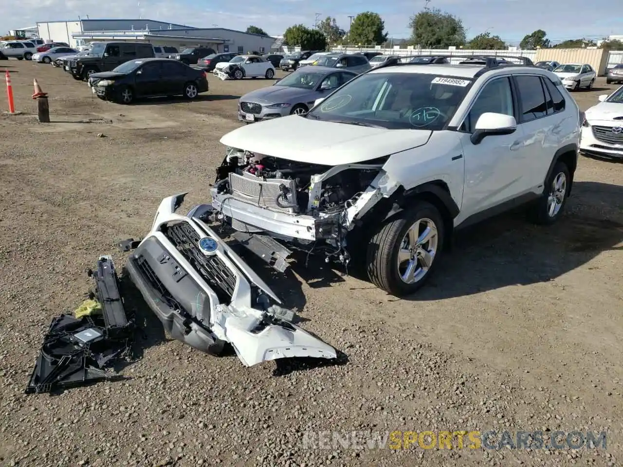 2 Photograph of a damaged car 4T3B6RFV8MU047082 TOYOTA RAV4 2021