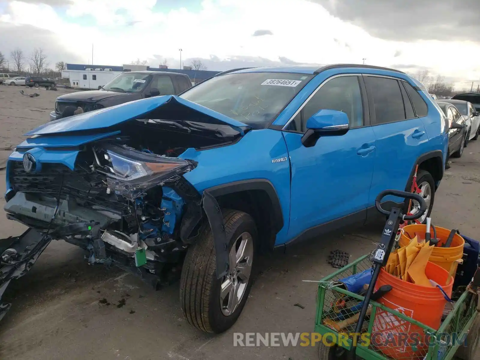 2 Фотография поврежденного автомобиля 4T3B6RFV9MU010087 TOYOTA RAV4 2021