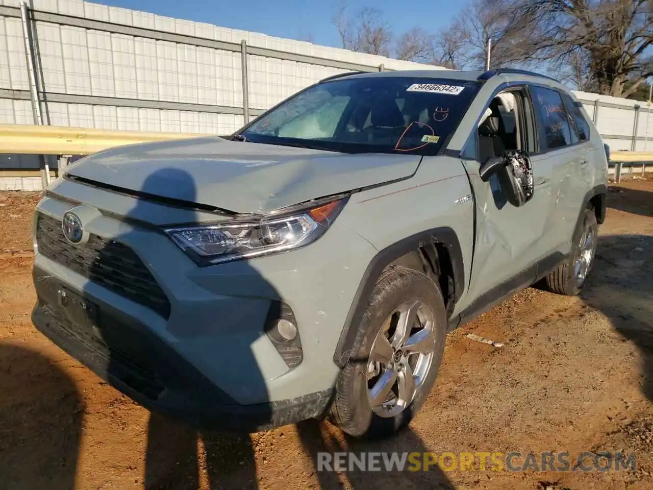 2 Photograph of a damaged car 4T3B6RFV9MU033367 TOYOTA RAV4 2021