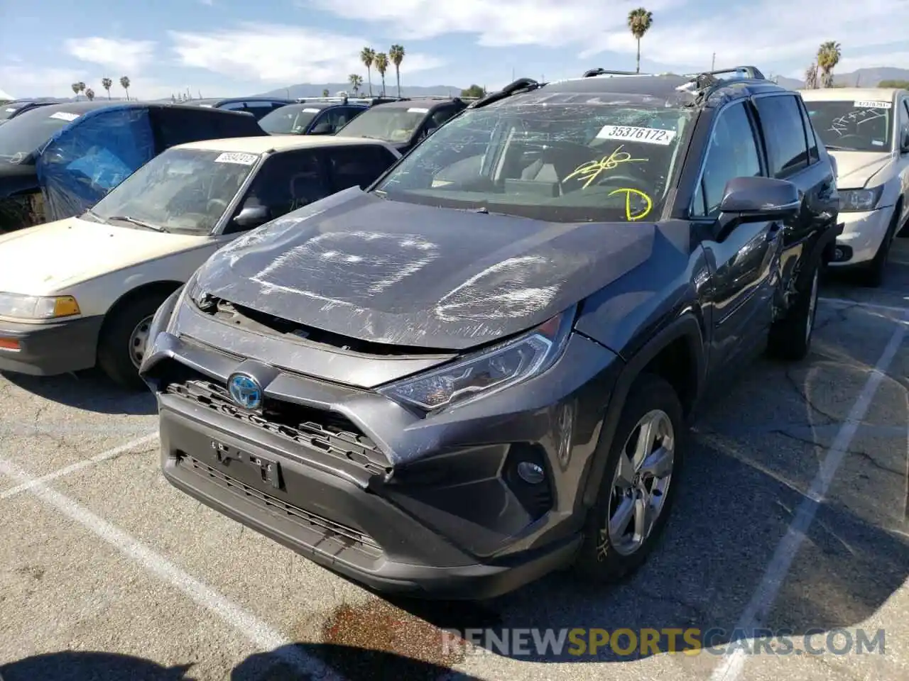 2 Photograph of a damaged car 4T3B6RFVXMU034057 TOYOTA RAV4 2021