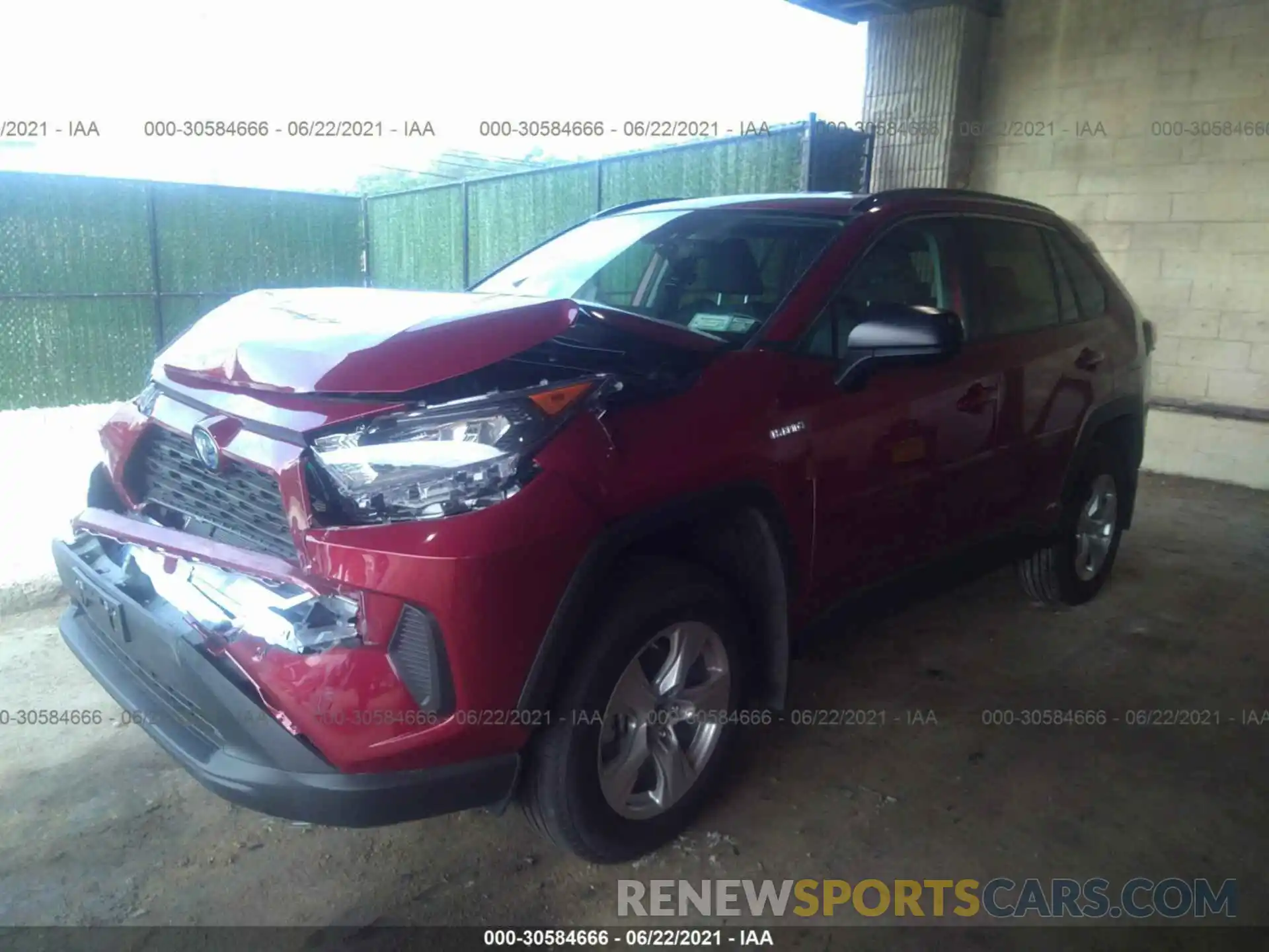 2 Photograph of a damaged car 4T3L6RFV9MU030635 TOYOTA RAV4 2021