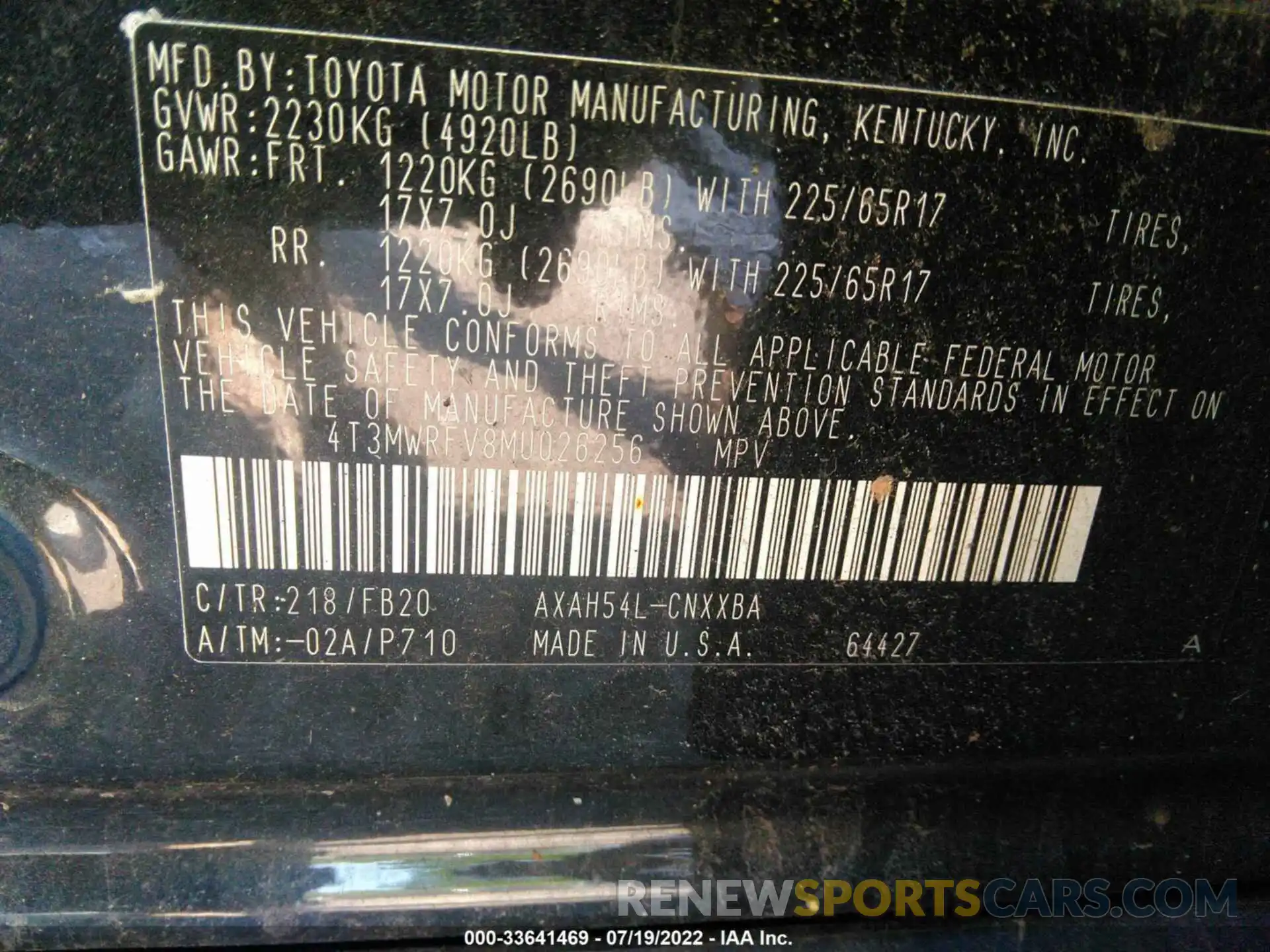 9 Фотография поврежденного автомобиля 4T3MWRFV8MU026256 TOYOTA RAV4 2021