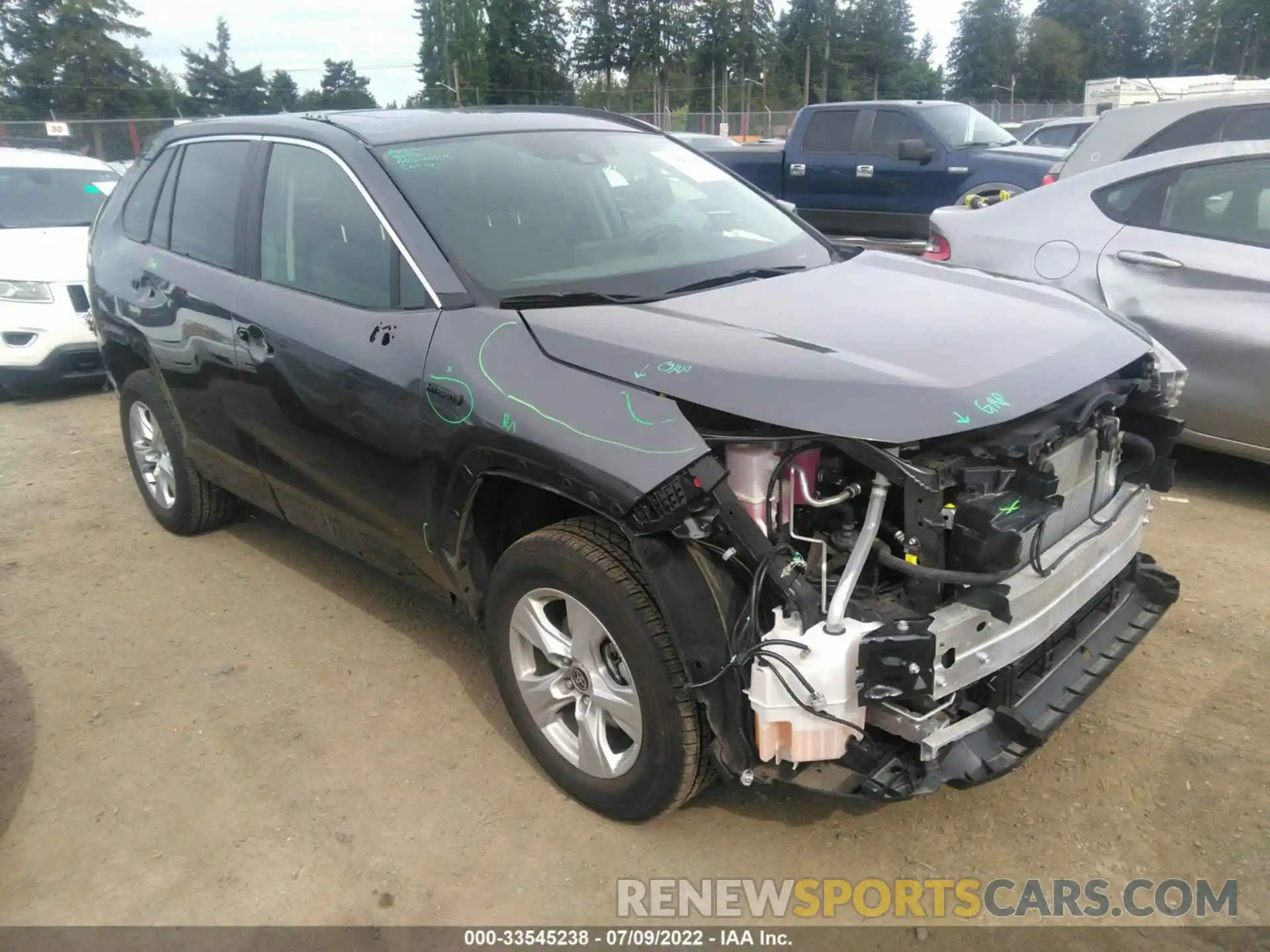 1 Photograph of a damaged car 4T3RWRFV1MU022443 TOYOTA RAV4 2021