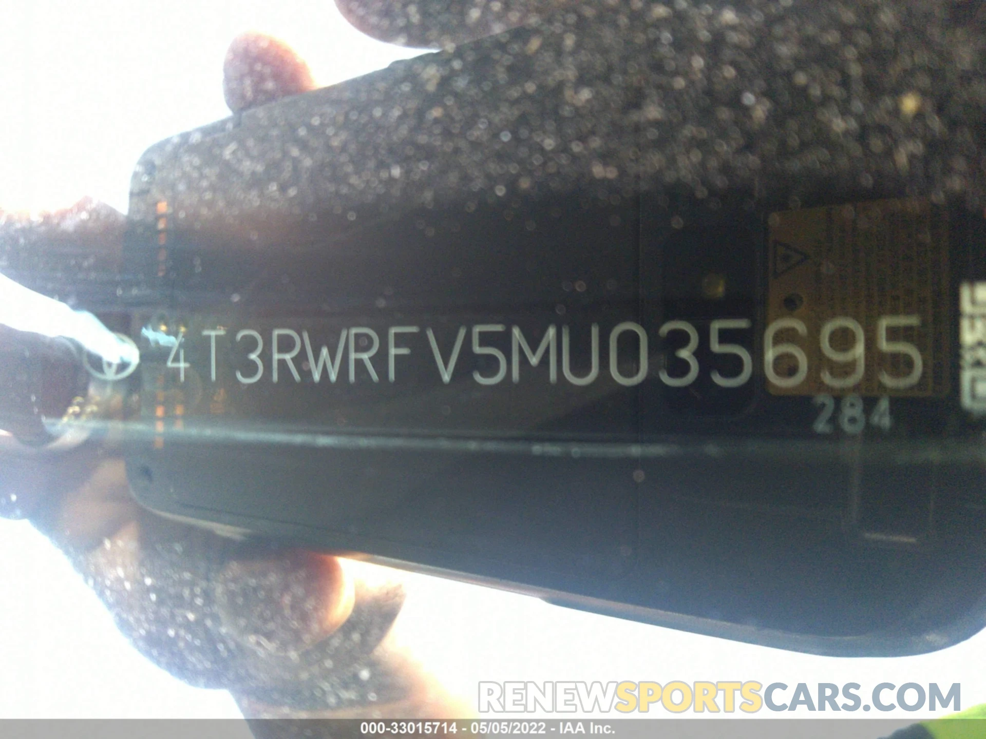 9 Фотография поврежденного автомобиля 4T3RWRFV5MU035695 TOYOTA RAV4 2021