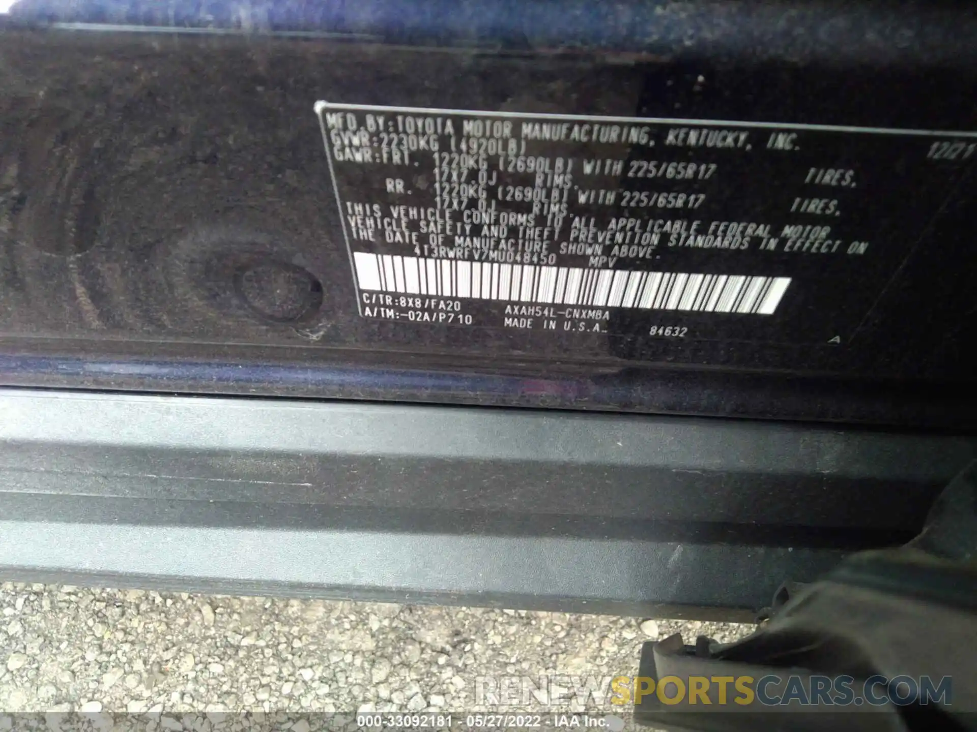 9 Фотография поврежденного автомобиля 4T3RWRFV7MU048450 TOYOTA RAV4 2021