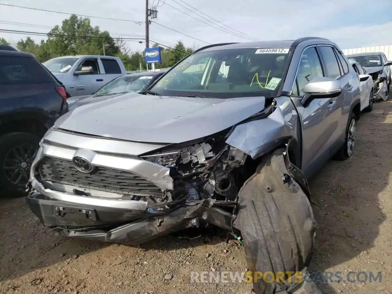 2 Photograph of a damaged car JTMA1RFV2MD069943 TOYOTA RAV4 2021