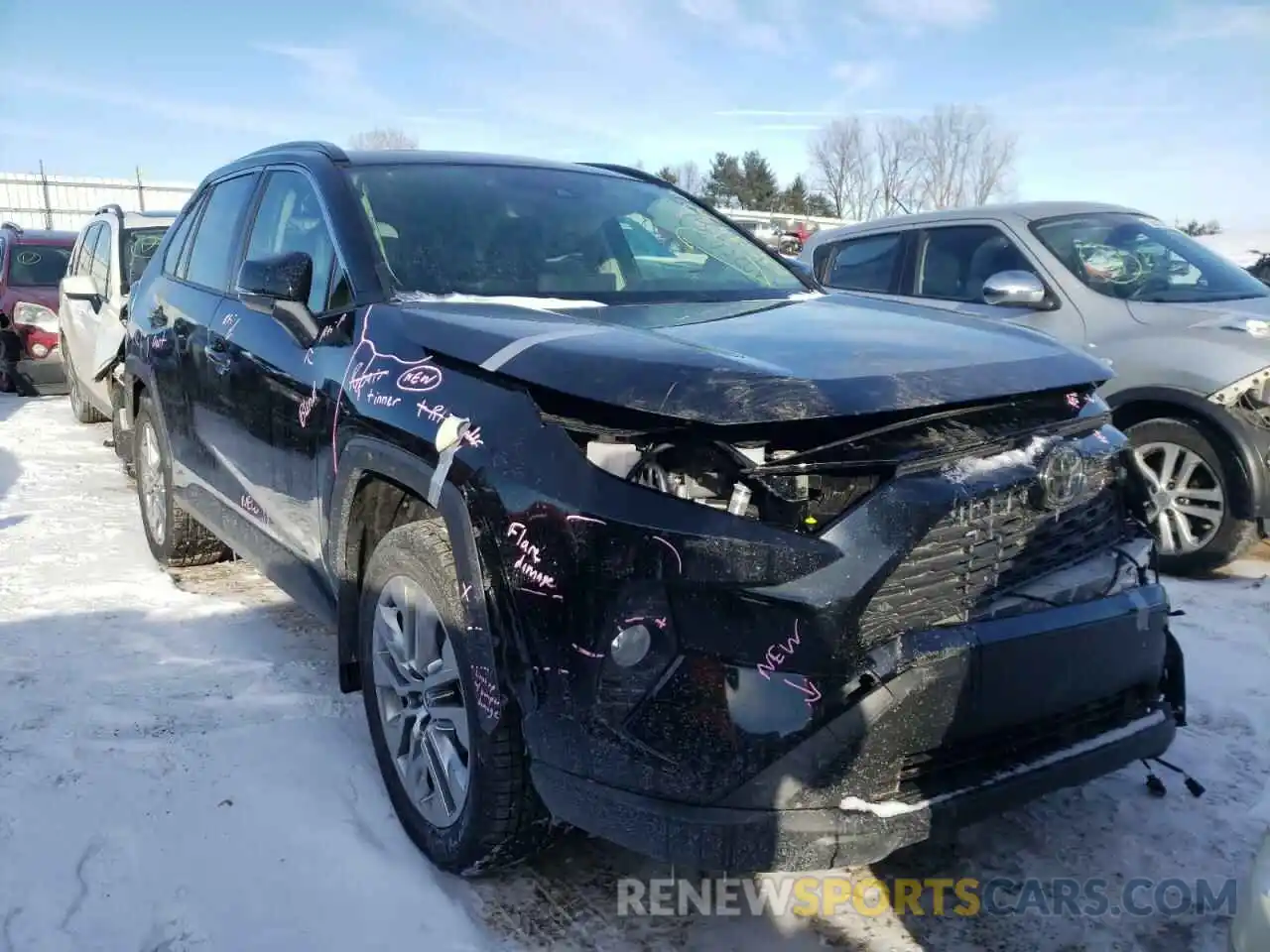 1 Photograph of a damaged car JTMA1RFVXMD076851 TOYOTA RAV4 2021