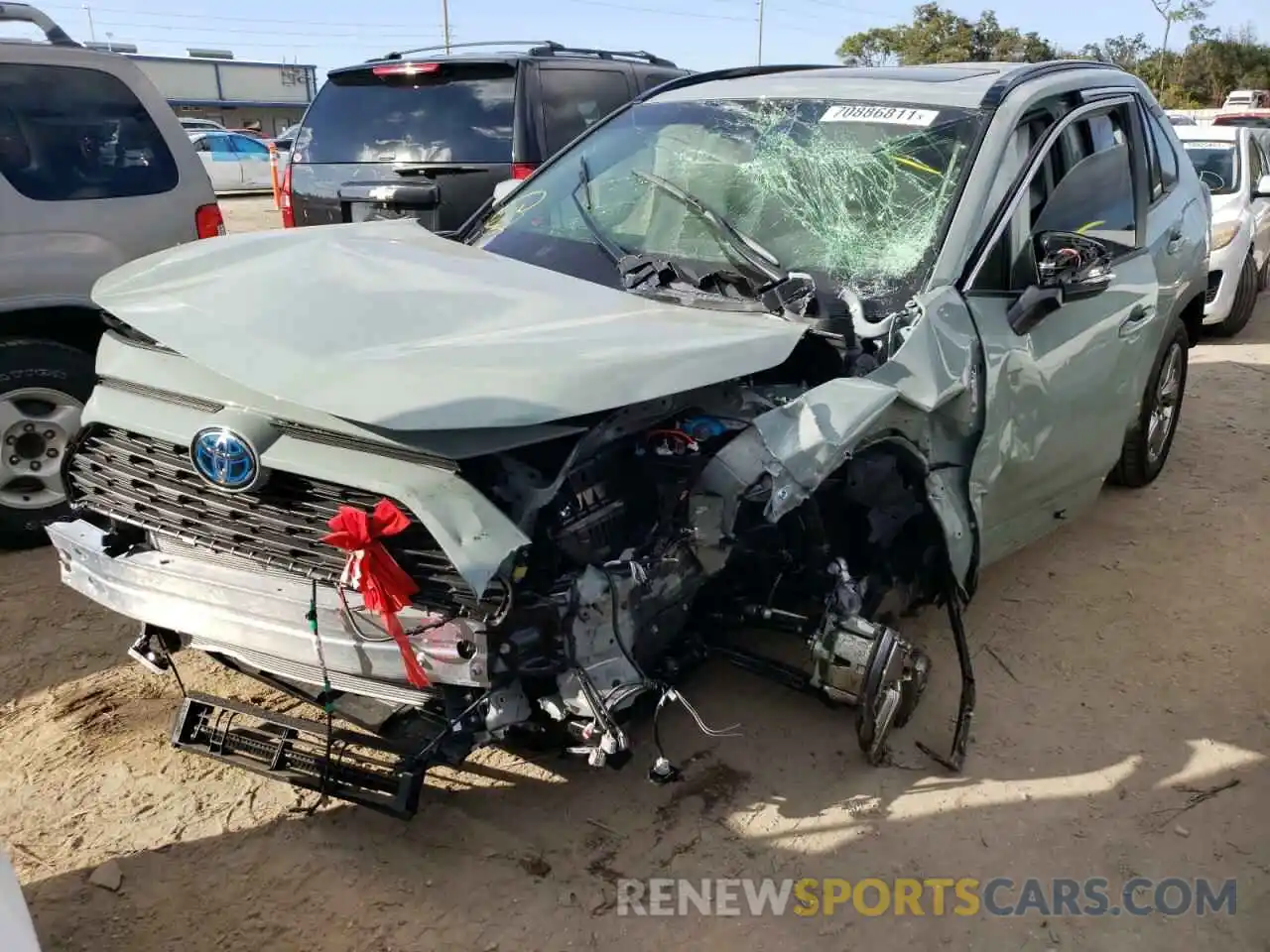 2 Photograph of a damaged car JTMB6RFV0MD040978 TOYOTA RAV4 2021