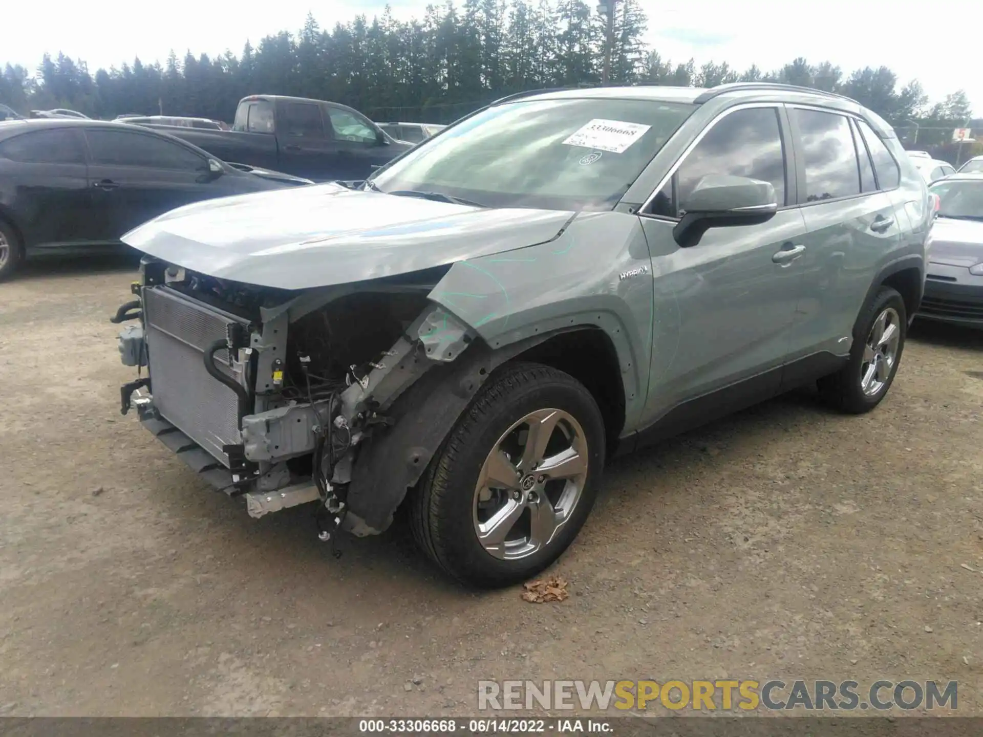 2 Photograph of a damaged car JTMB6RFV5MD039552 TOYOTA RAV4 2021