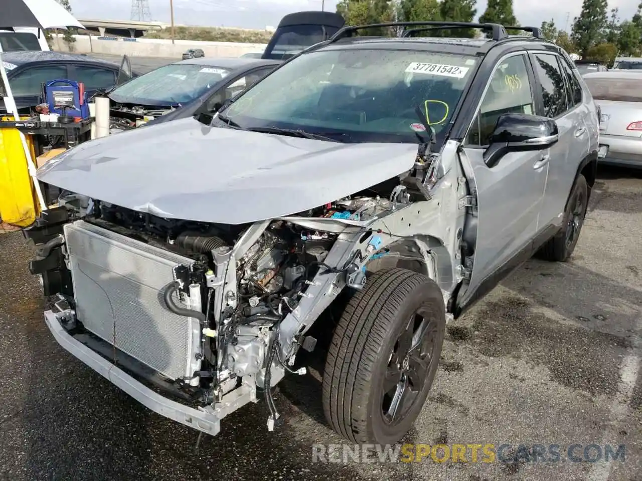 2 Photograph of a damaged car JTME6RFV3MJ006497 TOYOTA RAV4 2021