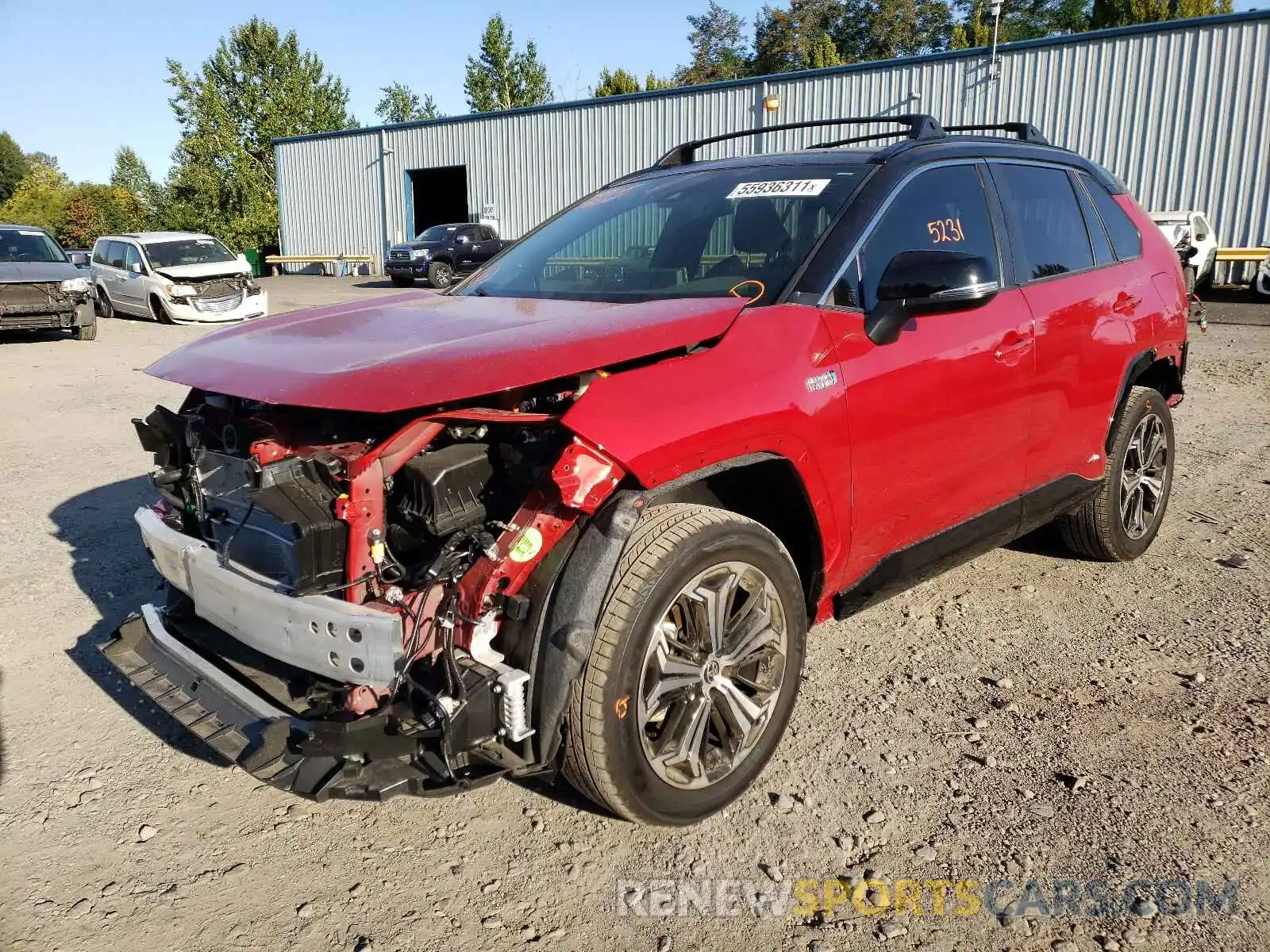 2 Фотография поврежденного автомобиля JTMEB3FV0MD018713 TOYOTA RAV4 2021