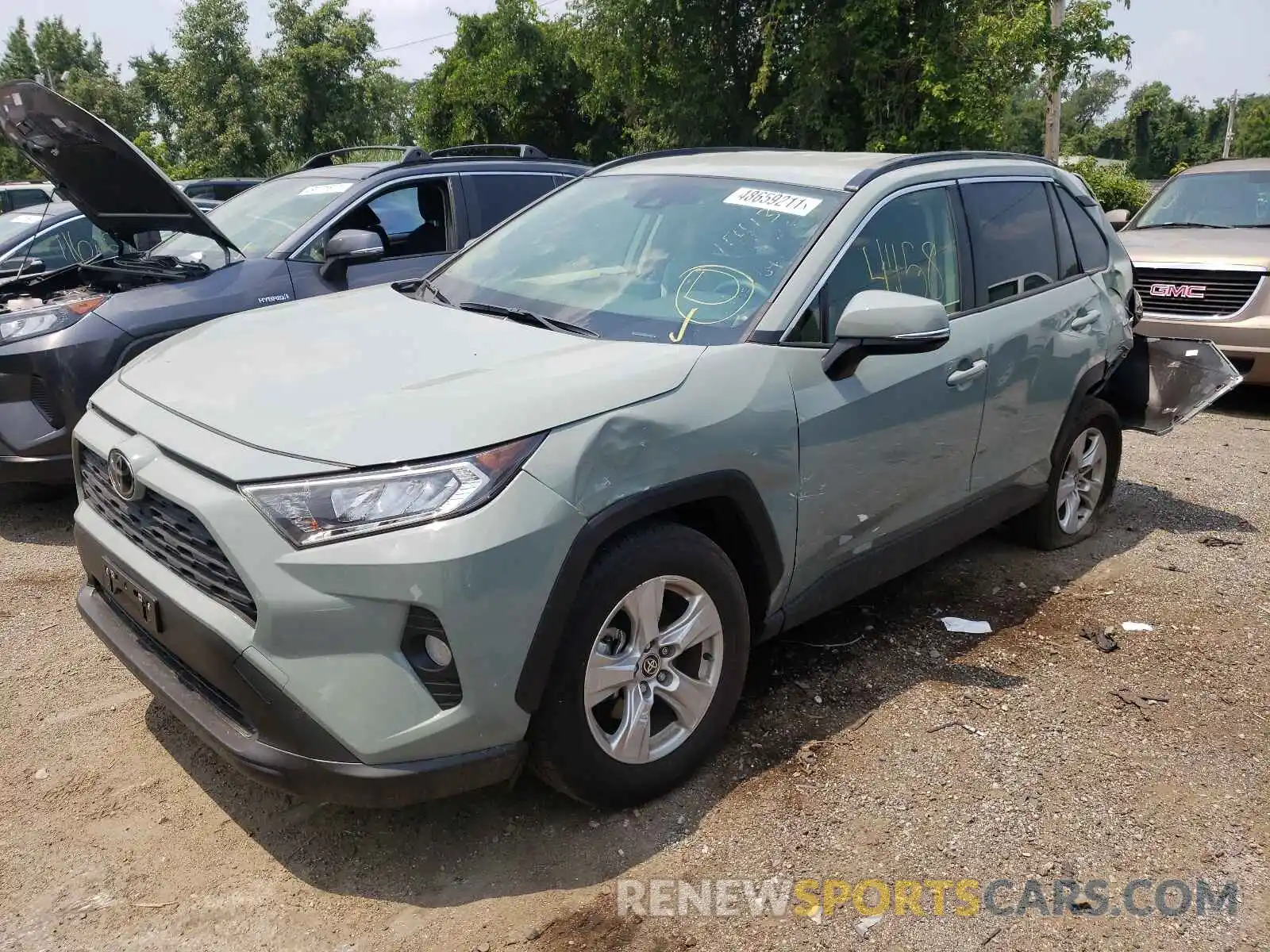 2 Photograph of a damaged car JTMP1RFV8MD078057 TOYOTA RAV4 2021