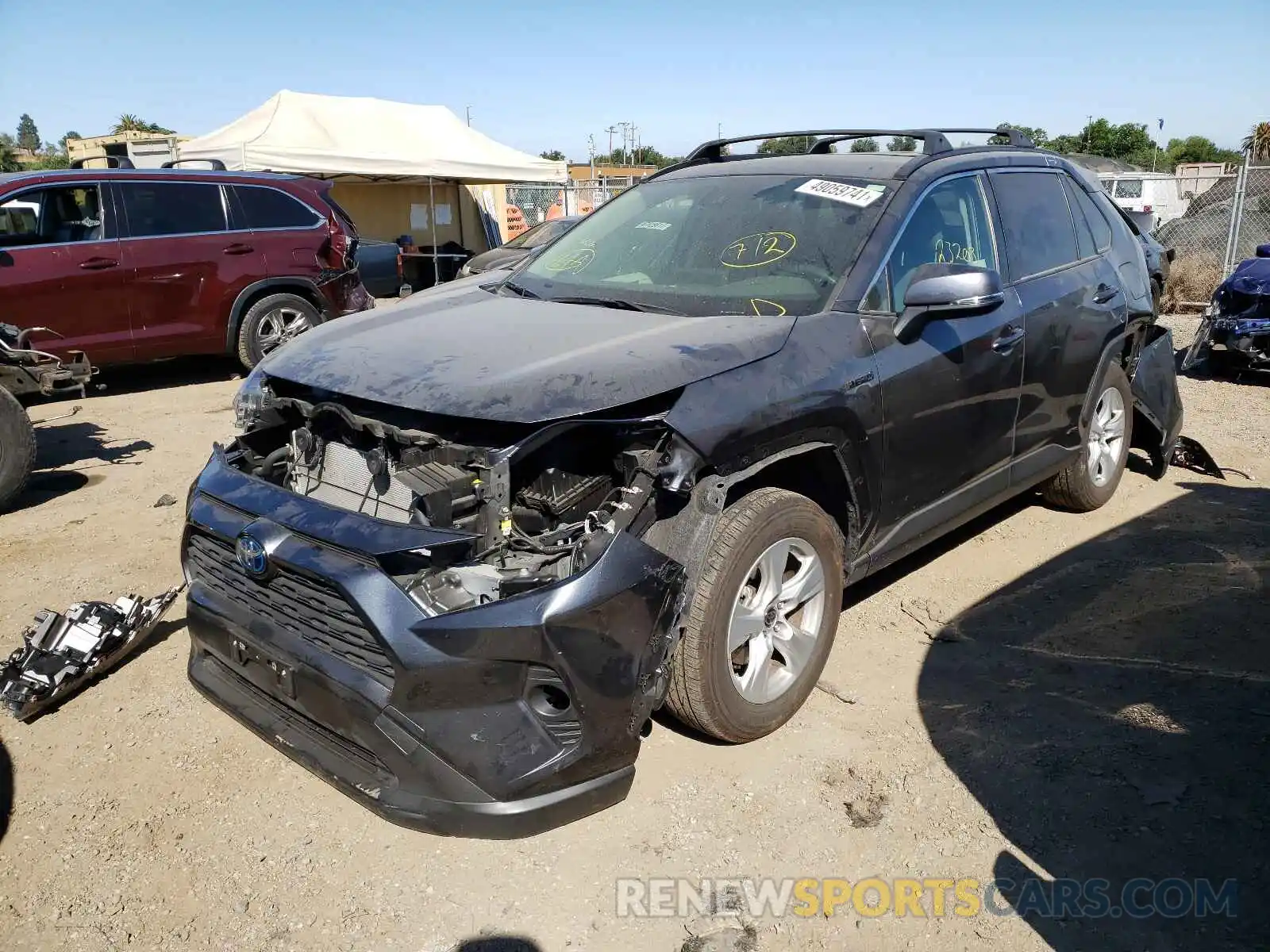 2 Photograph of a damaged car JTMR6RFV1MD015053 TOYOTA RAV4 2021