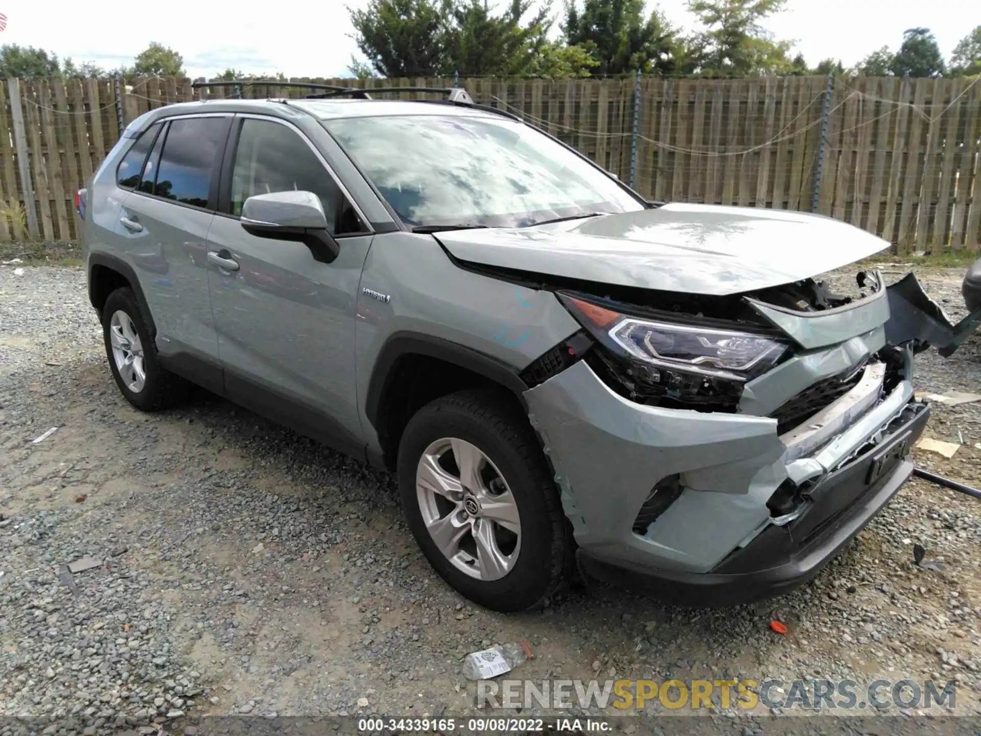 1 Photograph of a damaged car JTMRWRFV0MJ054363 TOYOTA RAV4 2021