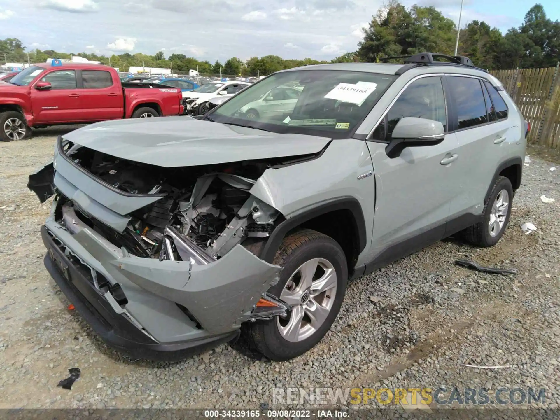 2 Photograph of a damaged car JTMRWRFV0MJ054363 TOYOTA RAV4 2021