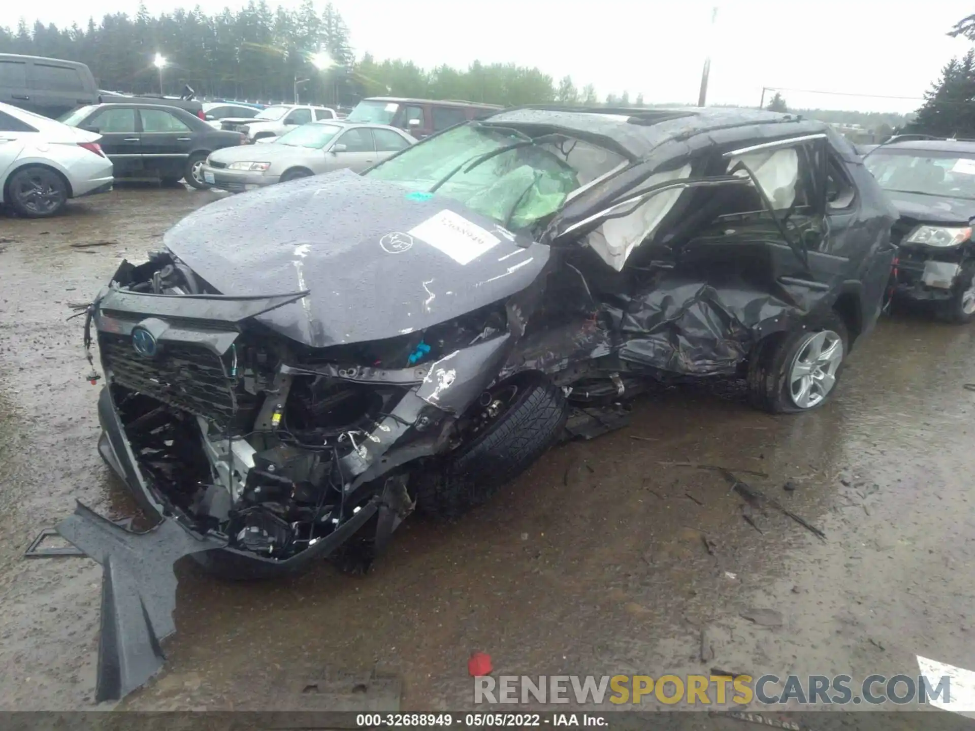 2 Photograph of a damaged car JTMRWRFV1MD122717 TOYOTA RAV4 2021