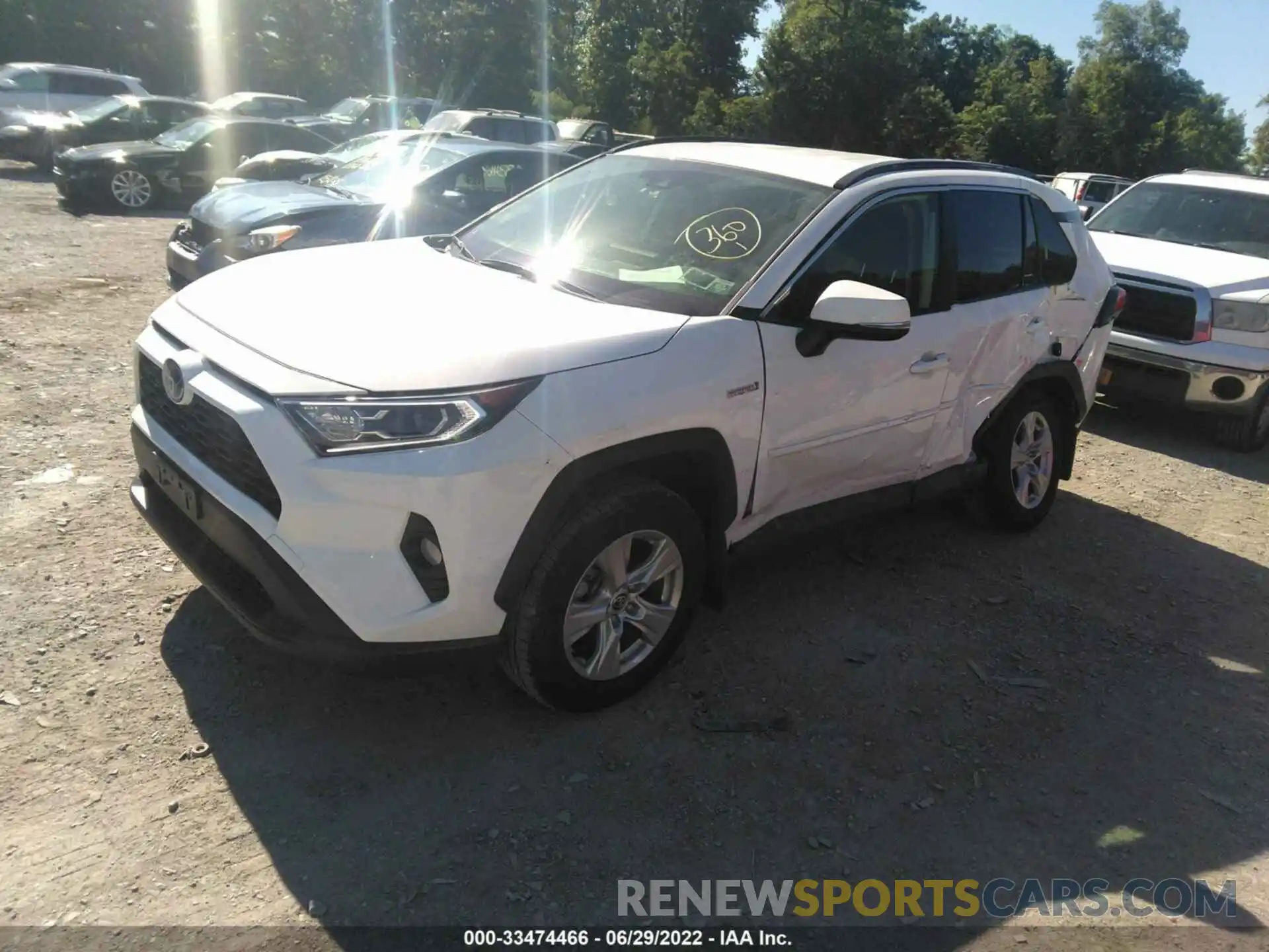 2 Photograph of a damaged car JTMRWRFV3MJ053451 TOYOTA RAV4 2021