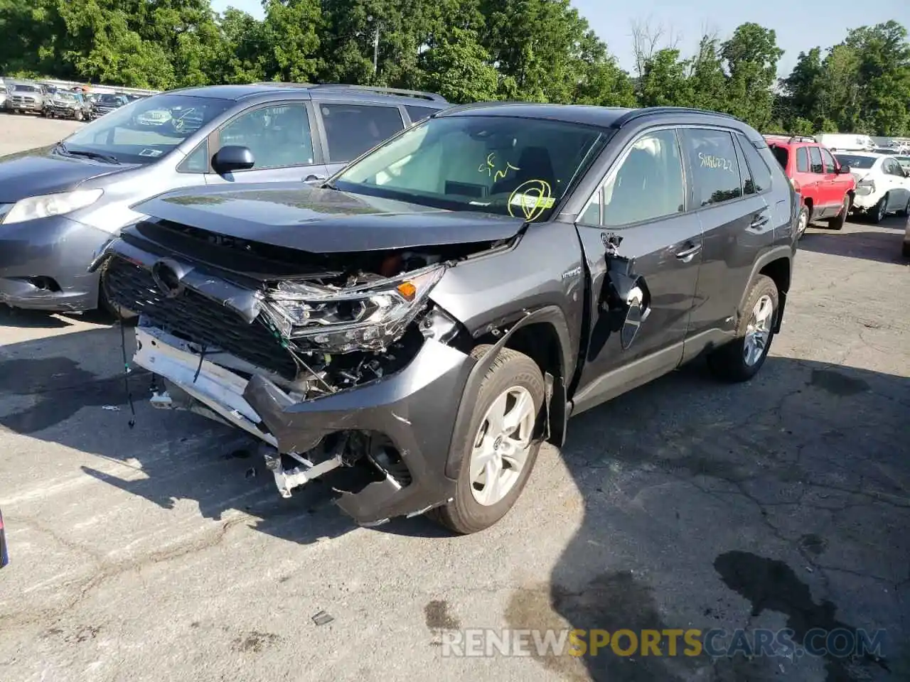 2 Photograph of a damaged car JTMRWRFV5MD135308 TOYOTA RAV4 2021