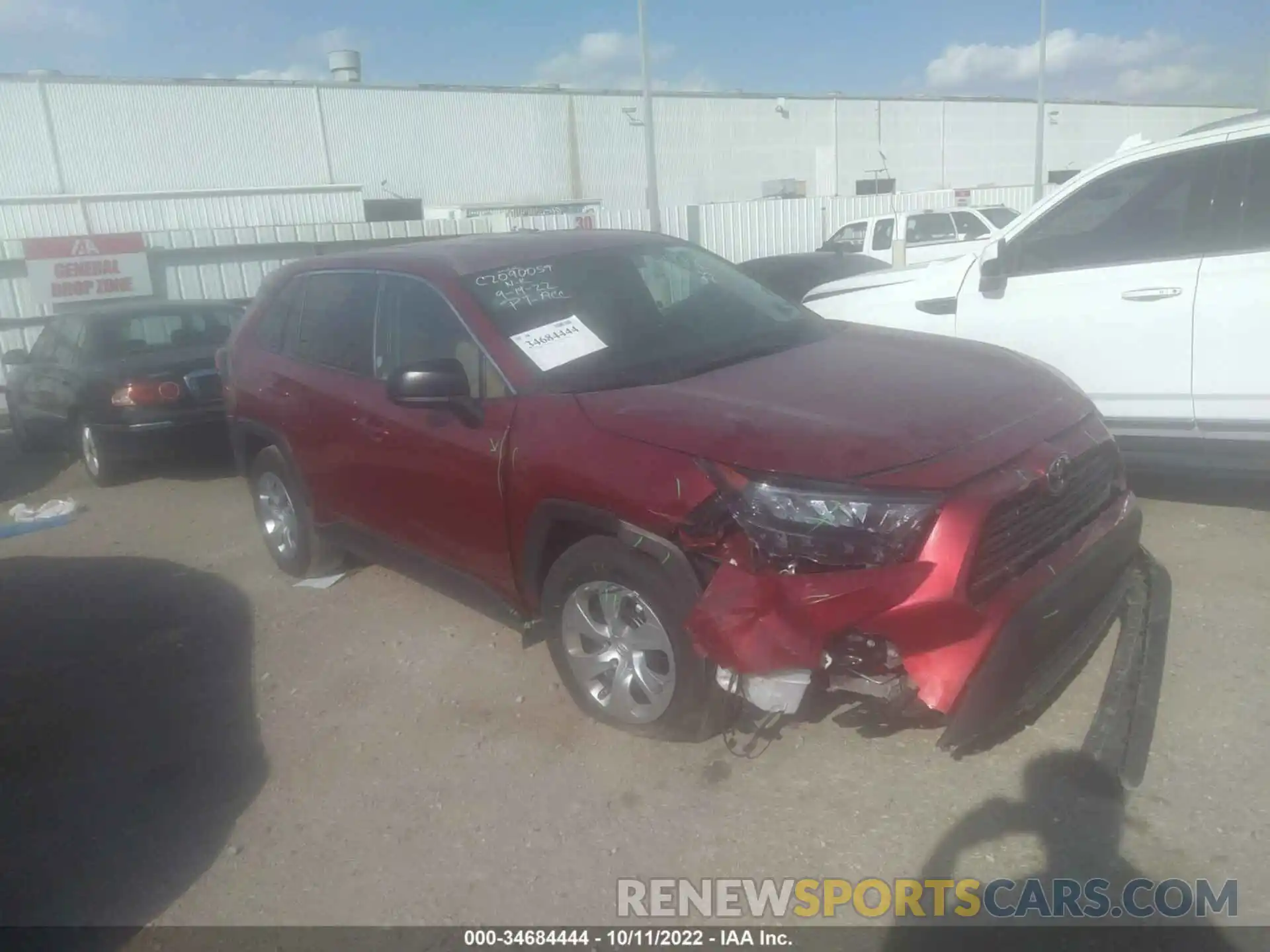 1 Photograph of a damaged car 2T3H1RFV3NW192847 TOYOTA RAV4 2022