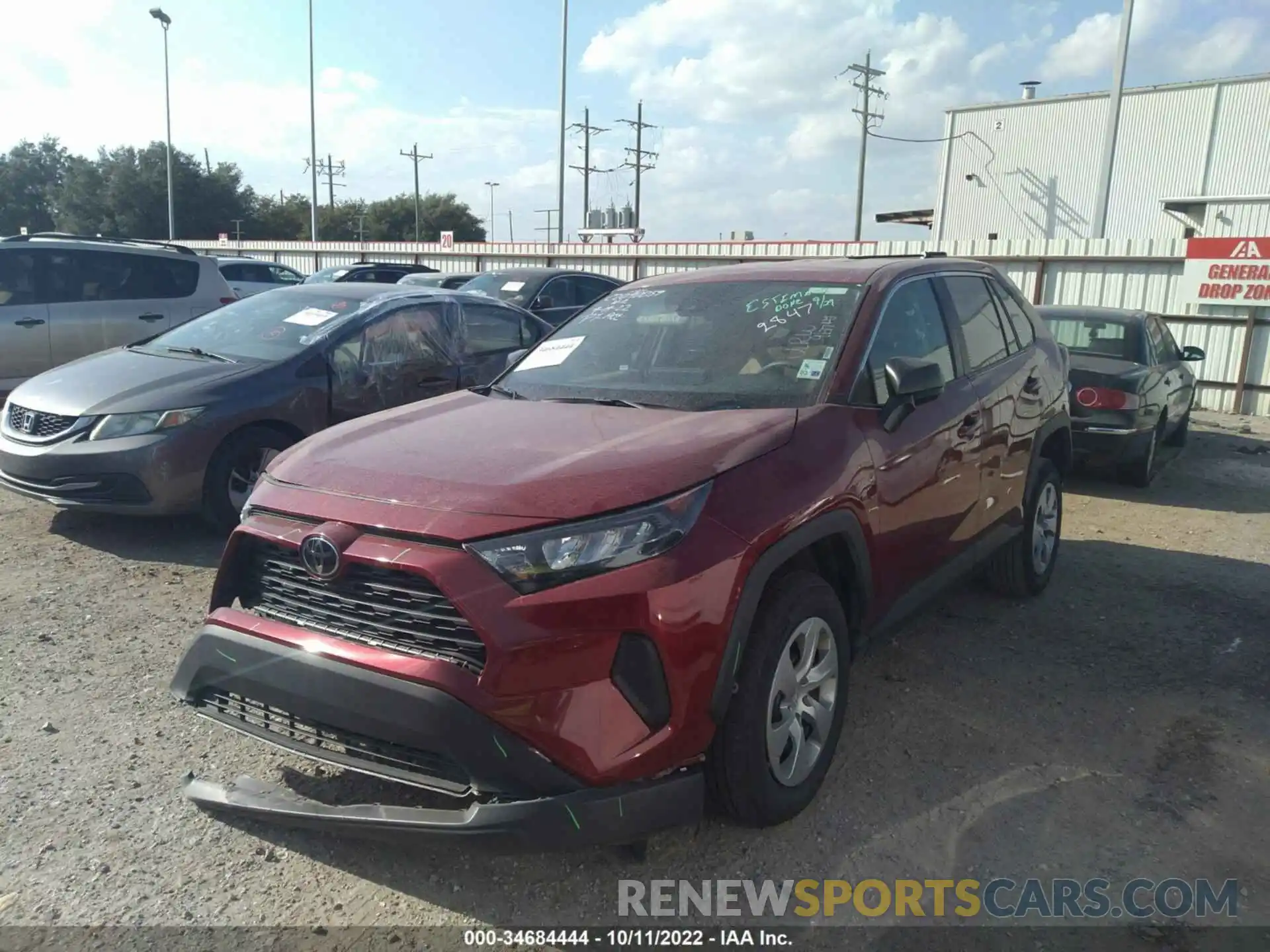 2 Photograph of a damaged car 2T3H1RFV3NW192847 TOYOTA RAV4 2022