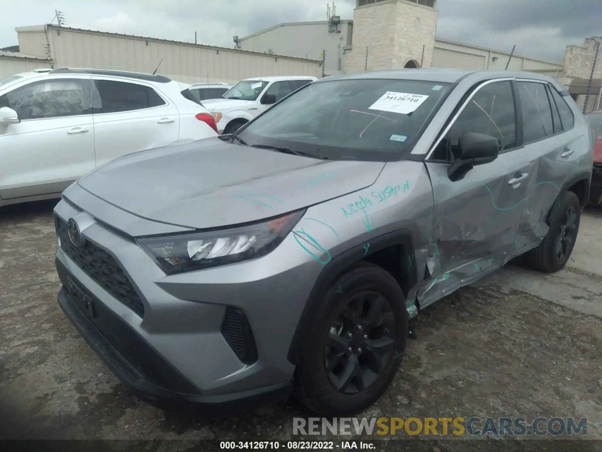 2 Photograph of a damaged car 2T3H1RFV4NC193782 TOYOTA RAV4 2022